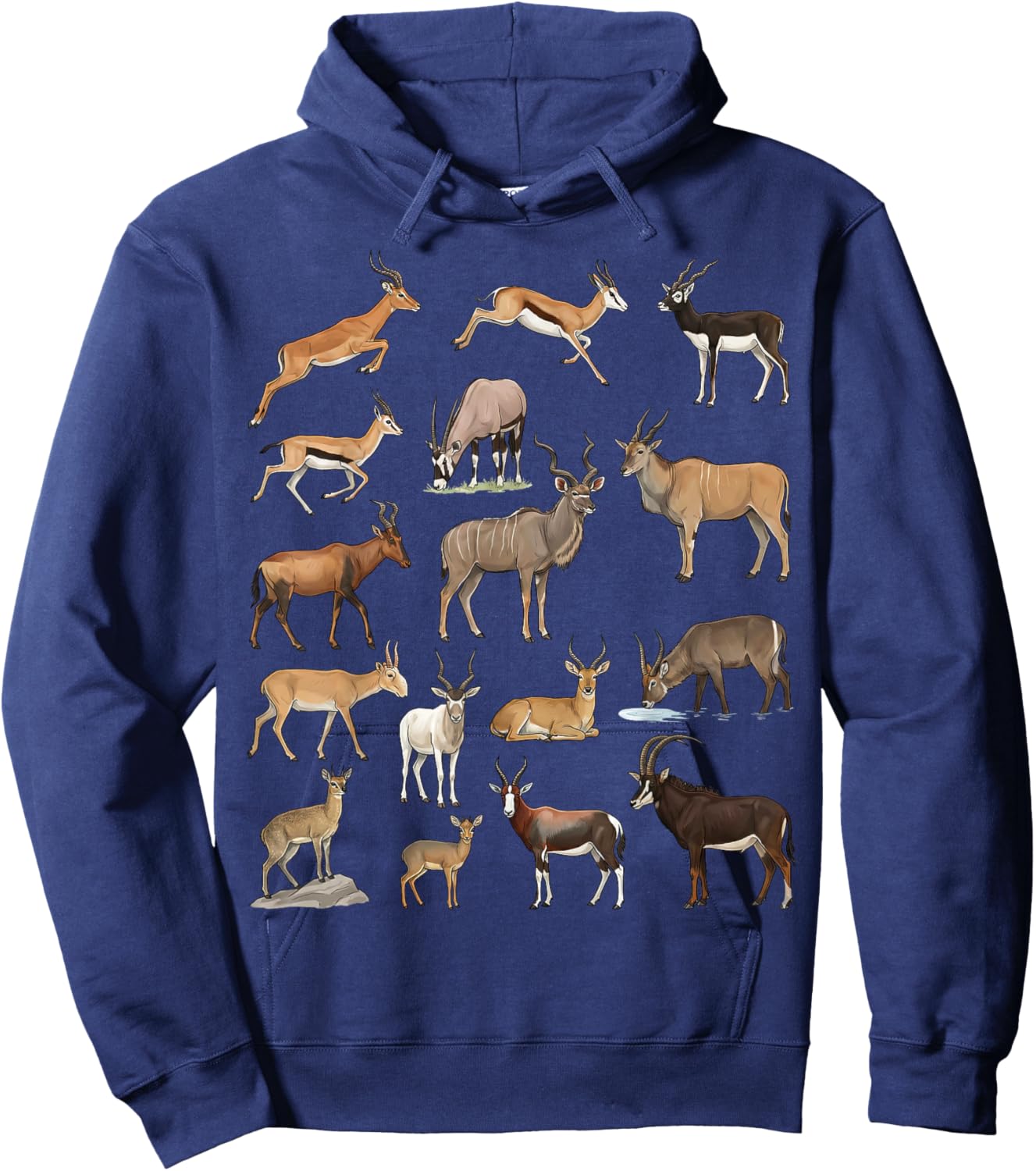 Types of Antelopes – Antelope Species Chart Science Lovers Hoodie - Hoodie | Navy