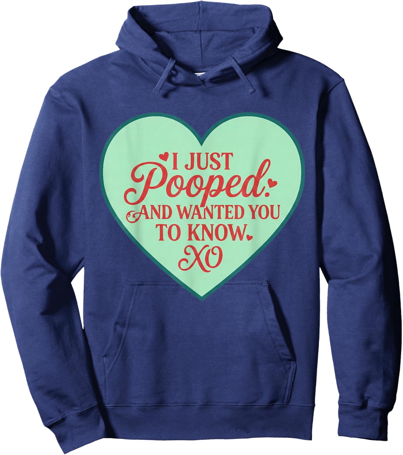 XO Funny Heart Saying Couple Matching Hoodie - Hoodie | Navy