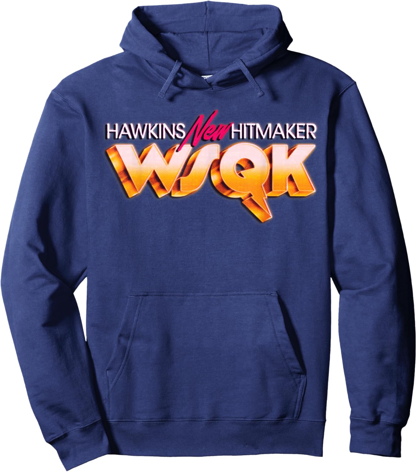 Stranger Things Season 5 Hawkins New Hitmaker WSQK Retro Hoodie - Hoodie | Navy