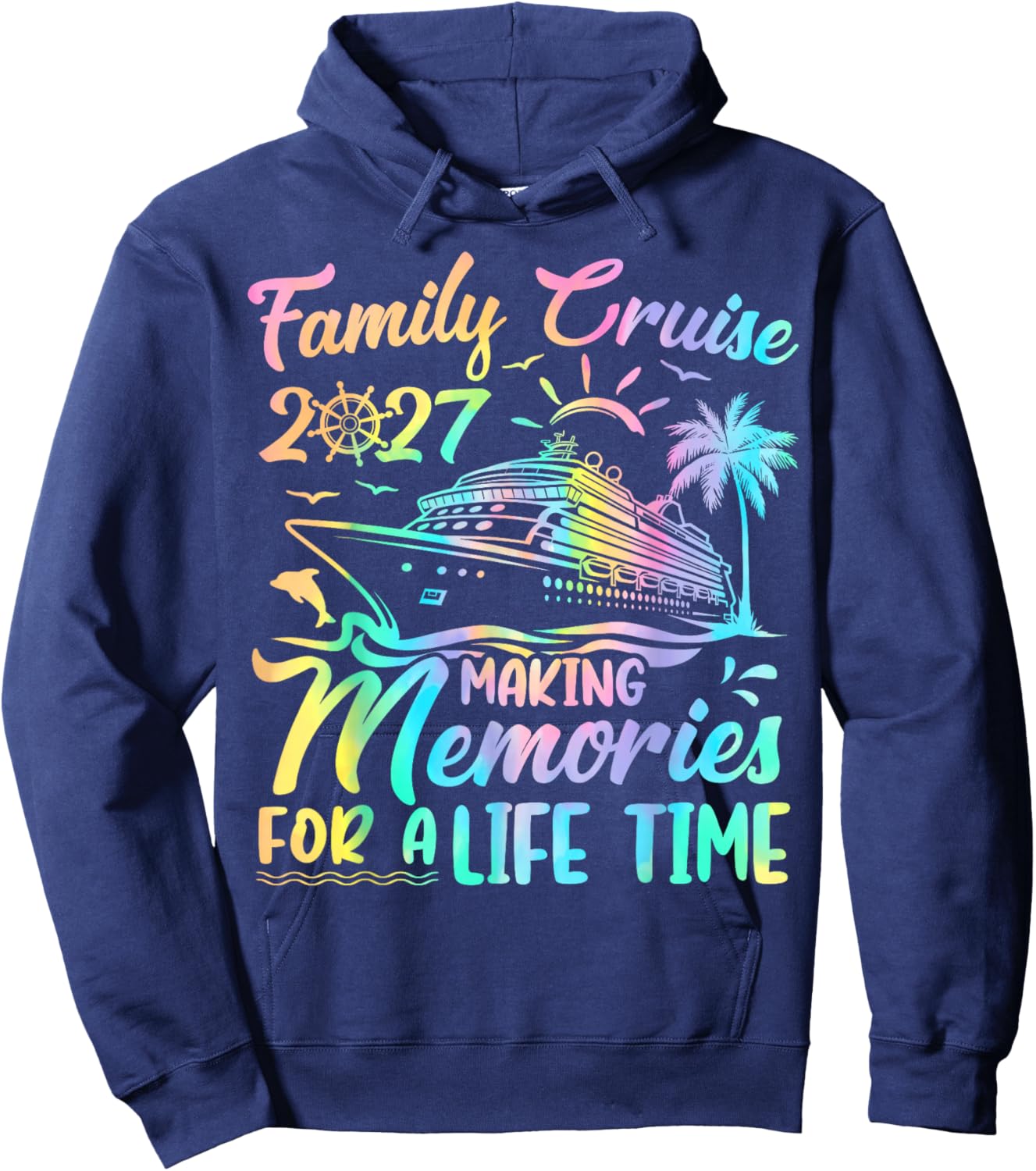 Family Cruise 2027 Group Matching Summer Trip Vacation Squad Hoodie - Hoodie | Navy