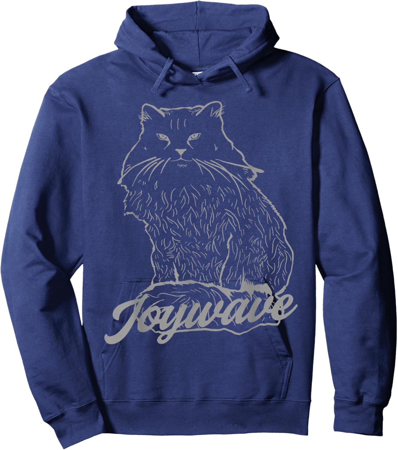 Joywave Cat Leave Me The Fluff Alone Grey Hoodie - Hoodie | Navy