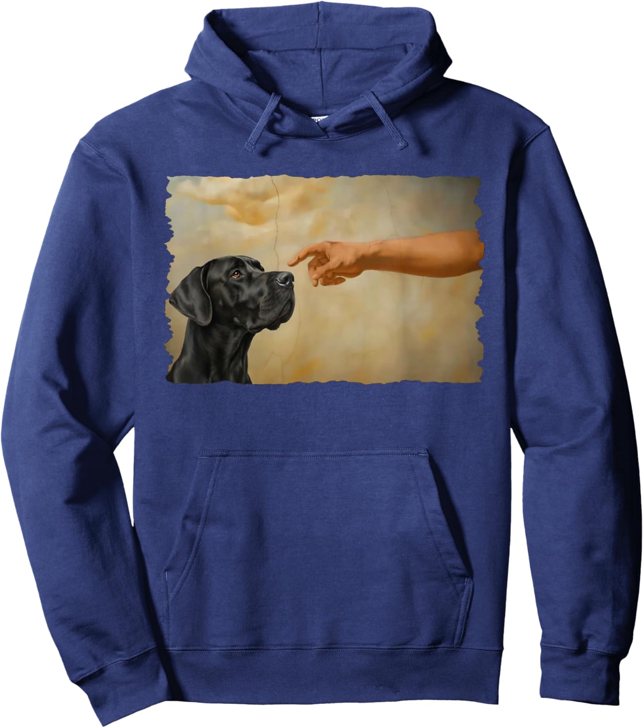 God Creates Great Black Great Dane Dog Lover Hoodie - Hoodie | Navy