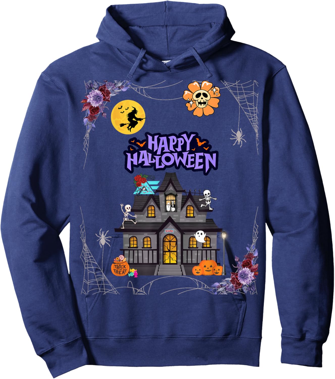 Trick-or-Treat Manor Hoodie - Hoodie | Navy