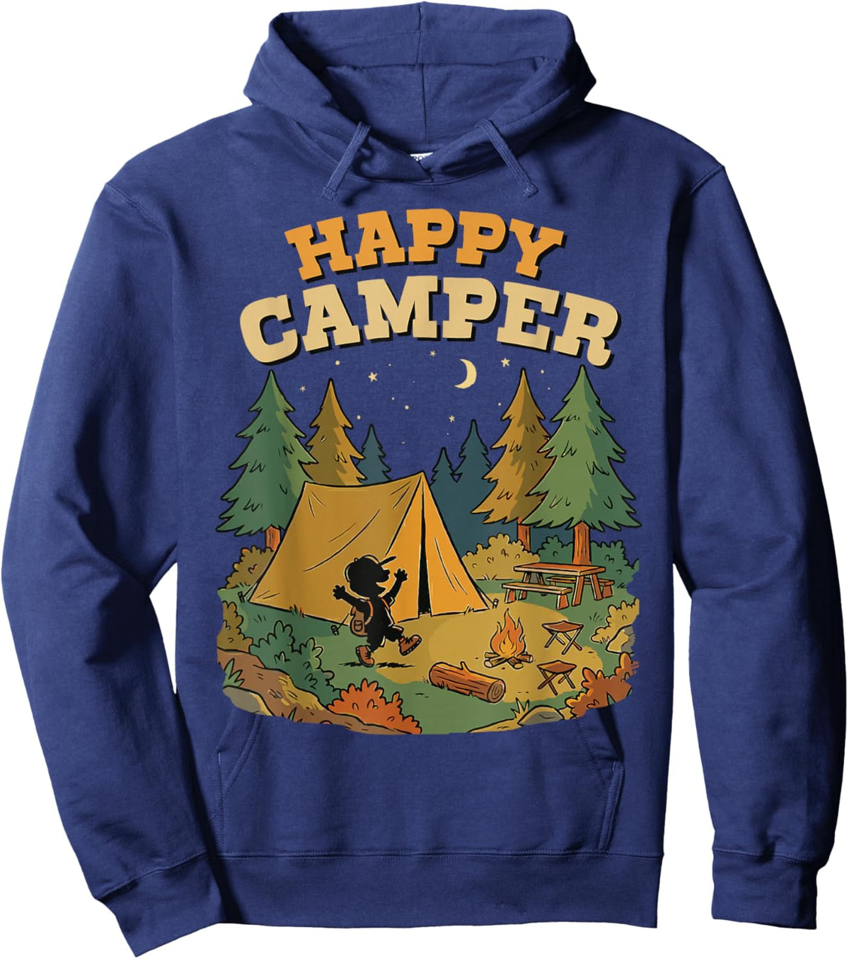 Happy Camper Camping for Boy Hoodie - Hoodie | Navy