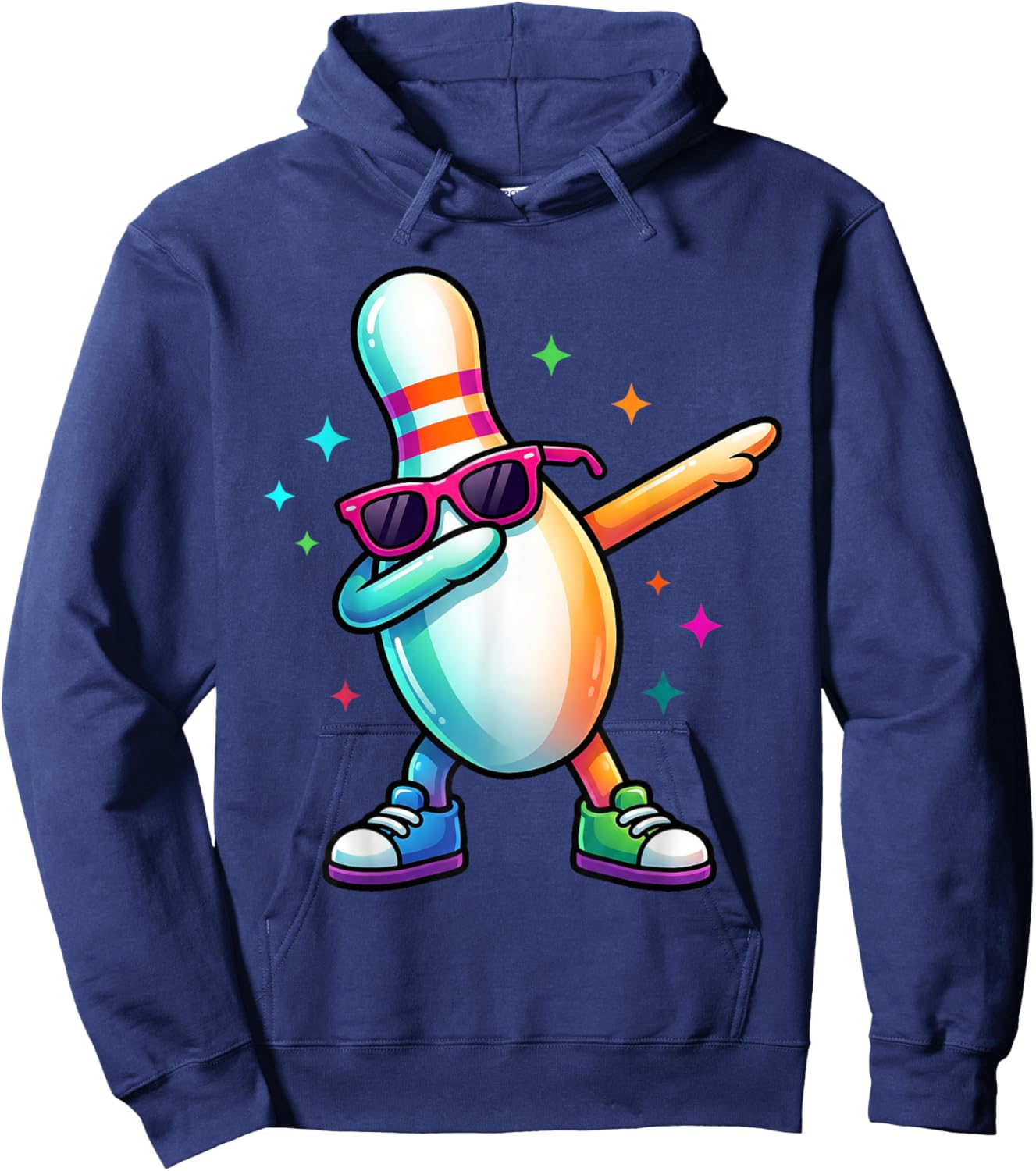 Bowling Pin Dabbing Funny Bowling Shirts for Kids Boys Youth Hoodie - Hoodie | Navy
