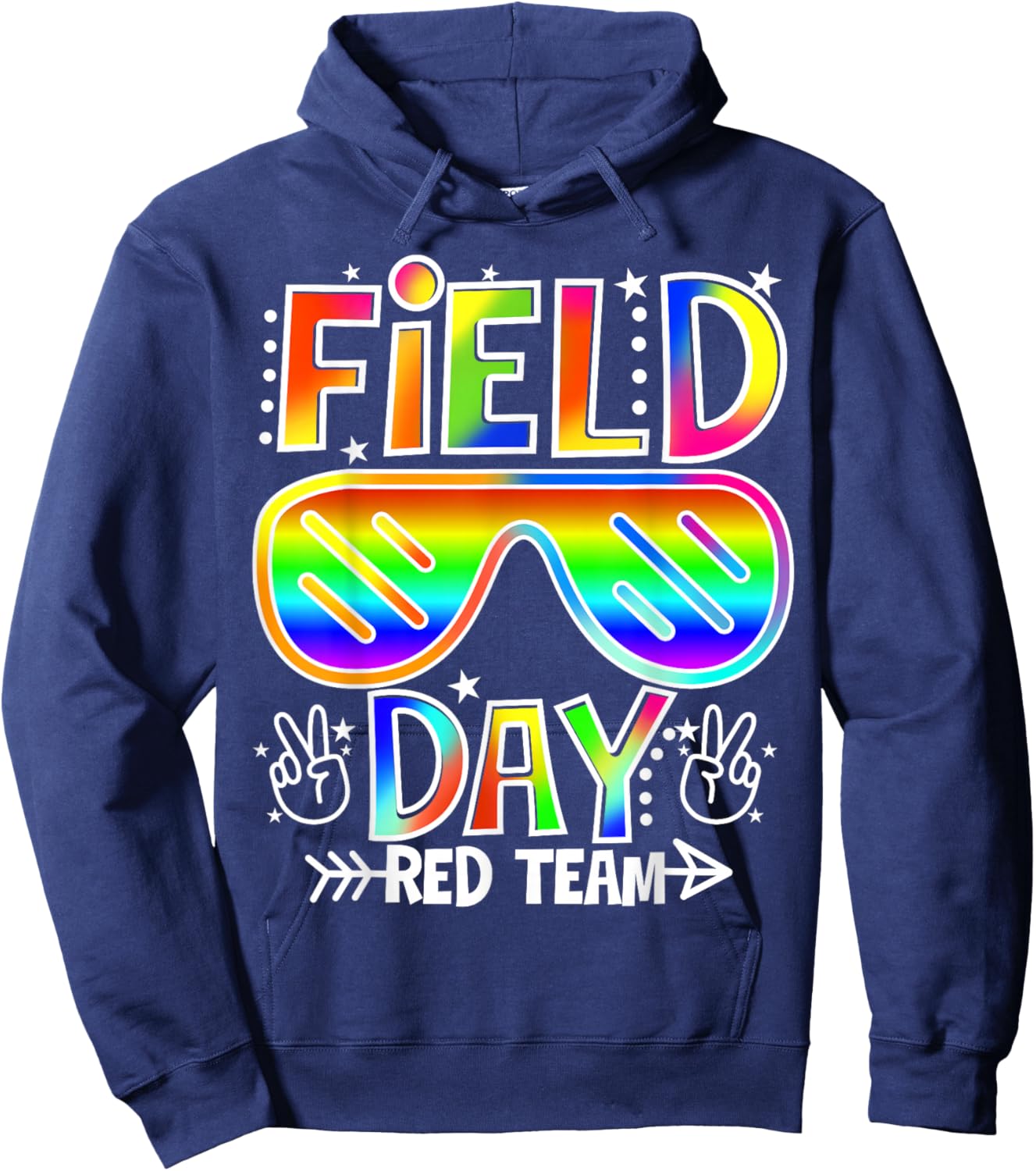 Field Day Red Team Funny for Teacher Kids Field Day Games Hoodie - Hoodie | Navy
