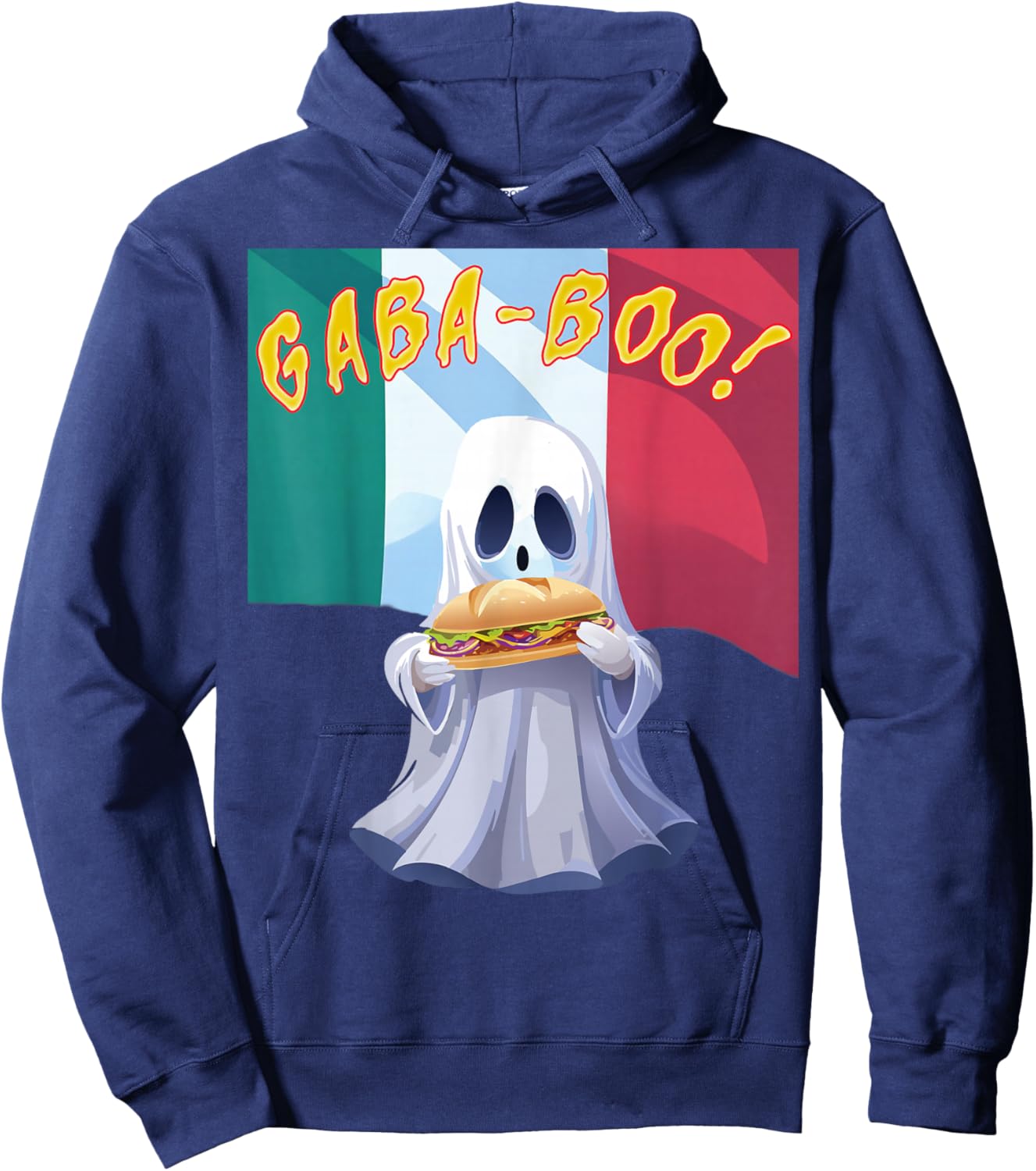 Funny Gabagool Gabaghoul GABA Boo Ghost Halloween Hoodie - Hoodie | Navy
