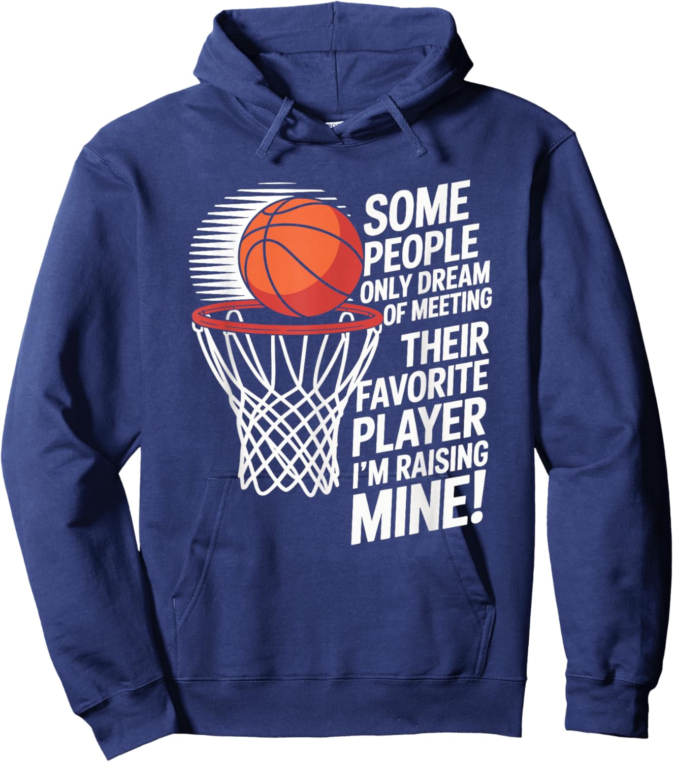 Basketball Mom or Dad, Basketball Parent Hoodie - Hoodie | Navy