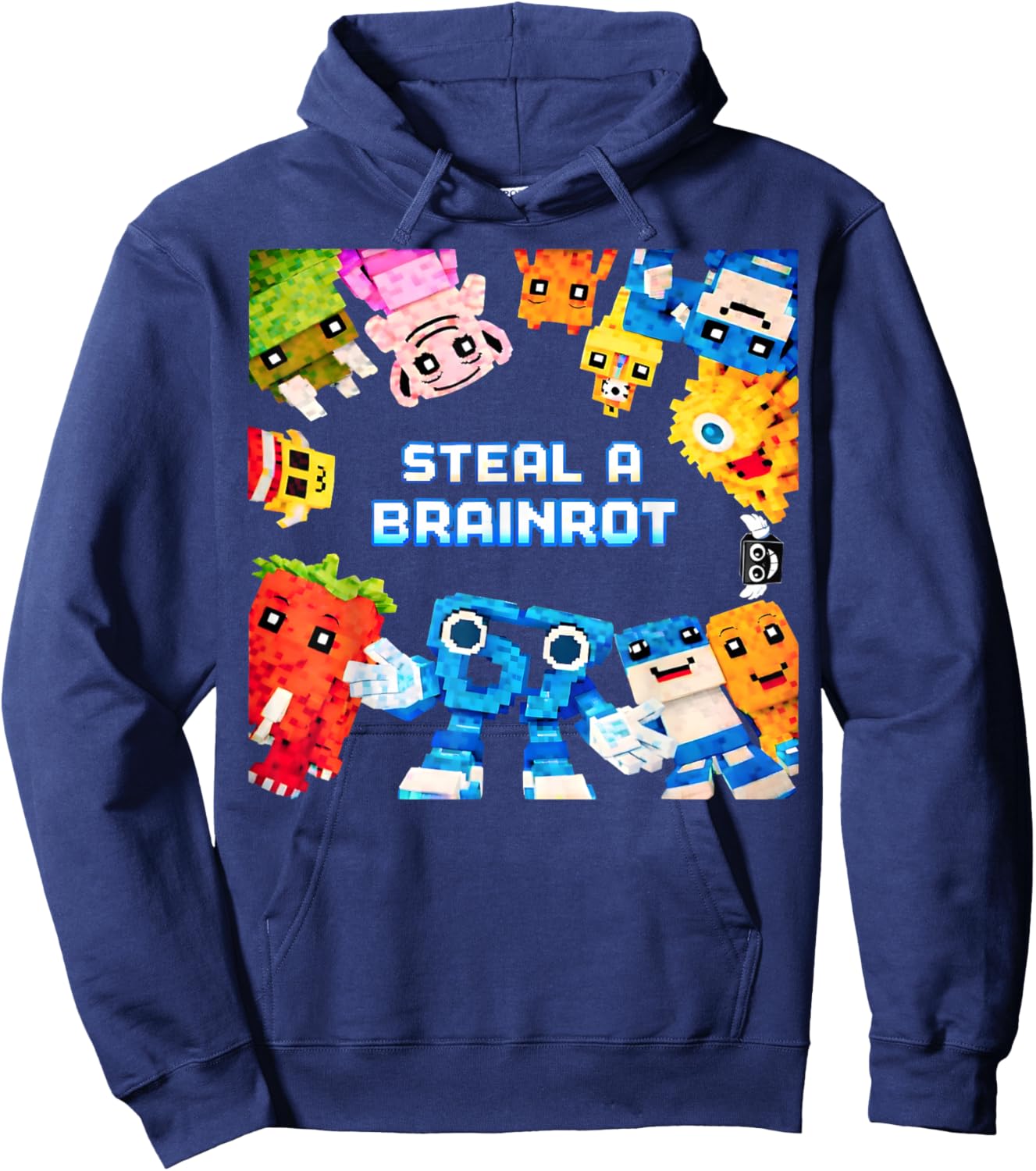 Steal A Brainrot Funny 67 Birthday Boy Meme Gifts for Kids Hoodie - Hoodie | Navy