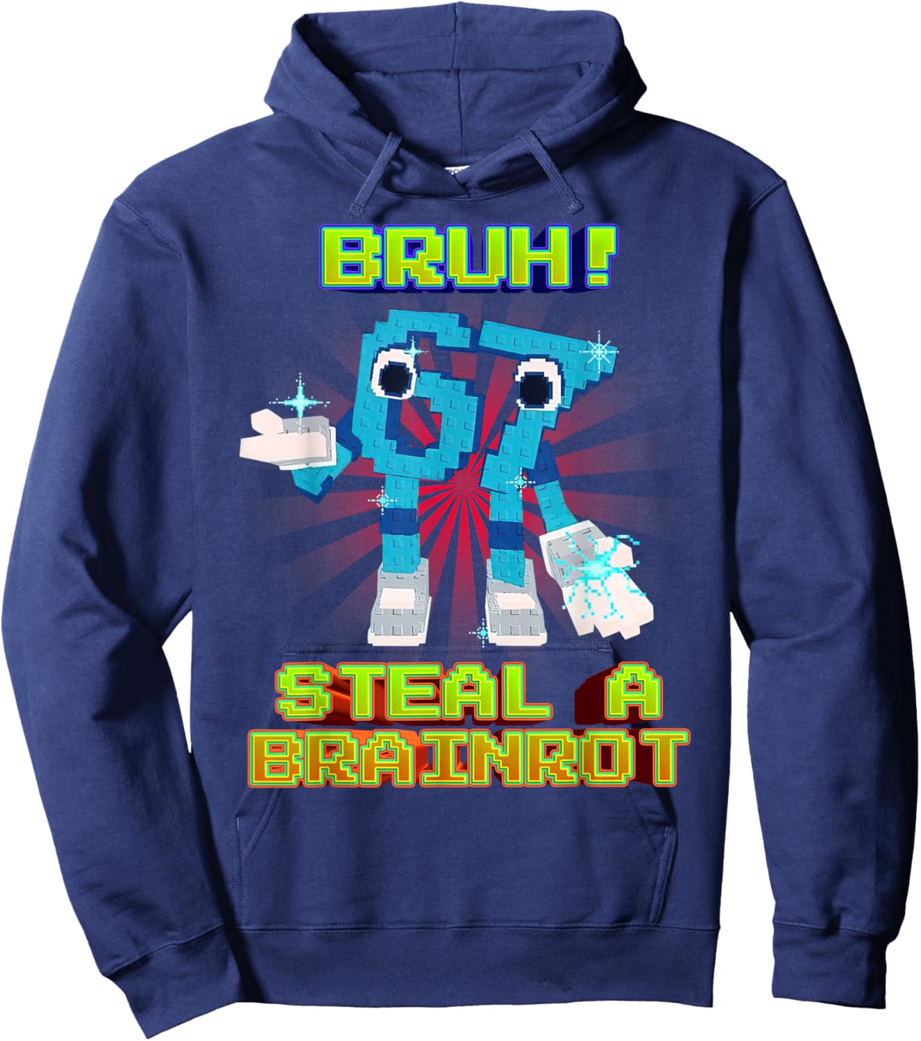 Bruh 67 Six Seven 6-7 Funny Brainrot Meme for Kids Teens Hoodie - Hoodie | Navy
