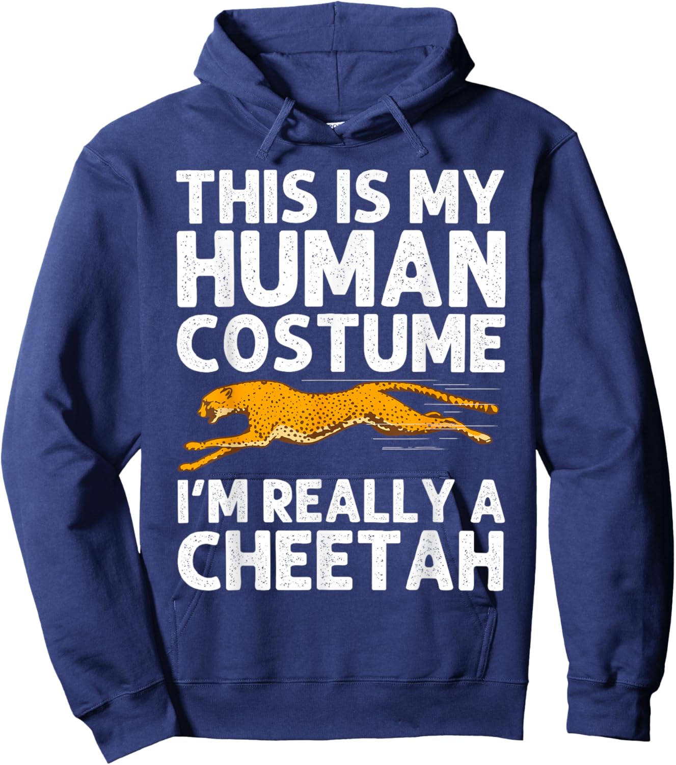 Cool Cheetah Art Women Kid Zoo Animal Safari Cheetah Hoodie - Hoodie | Navy