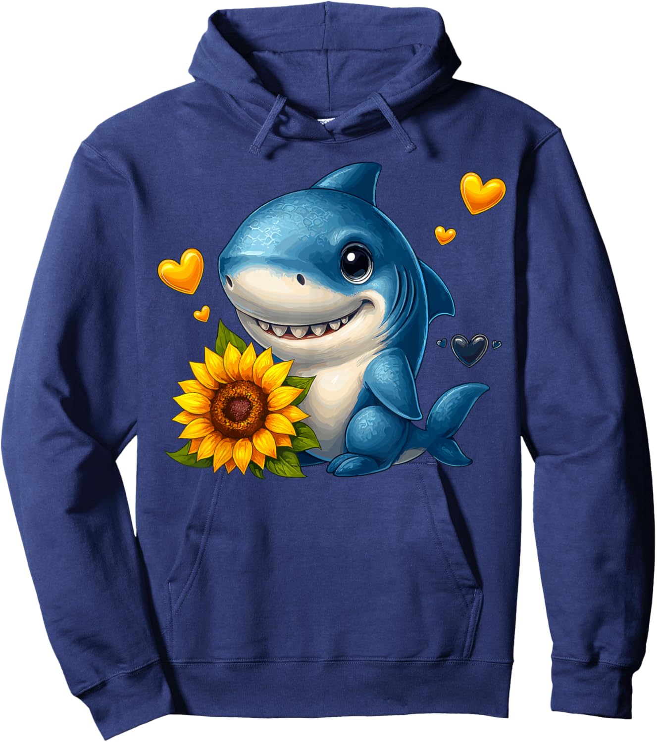Sunflower Shark Hoodie - Hoodie | Navy