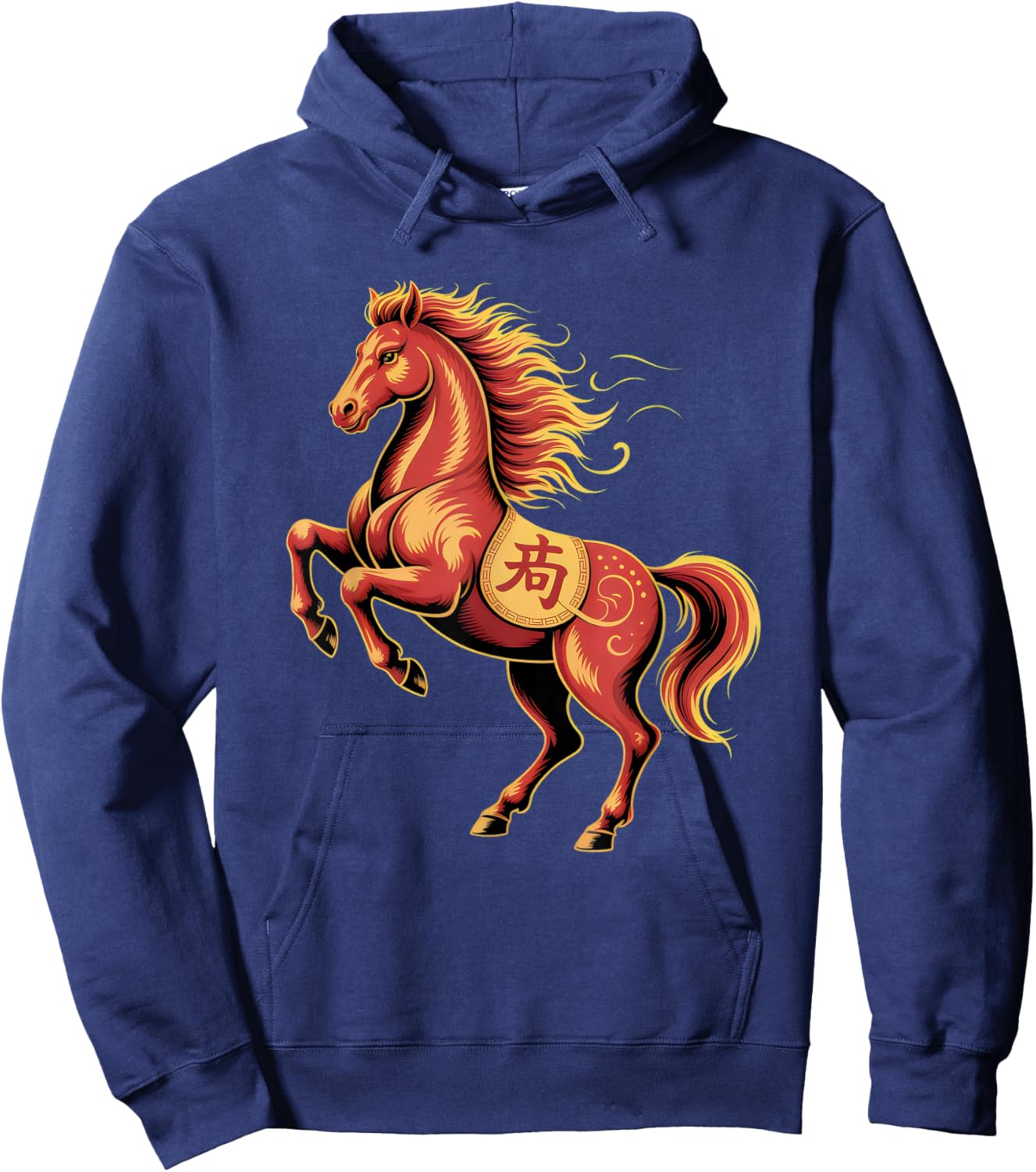 Fire Horse Chinese New Year 2026 Horse Zodiac Sign Hoodie - Hoodie | Navy