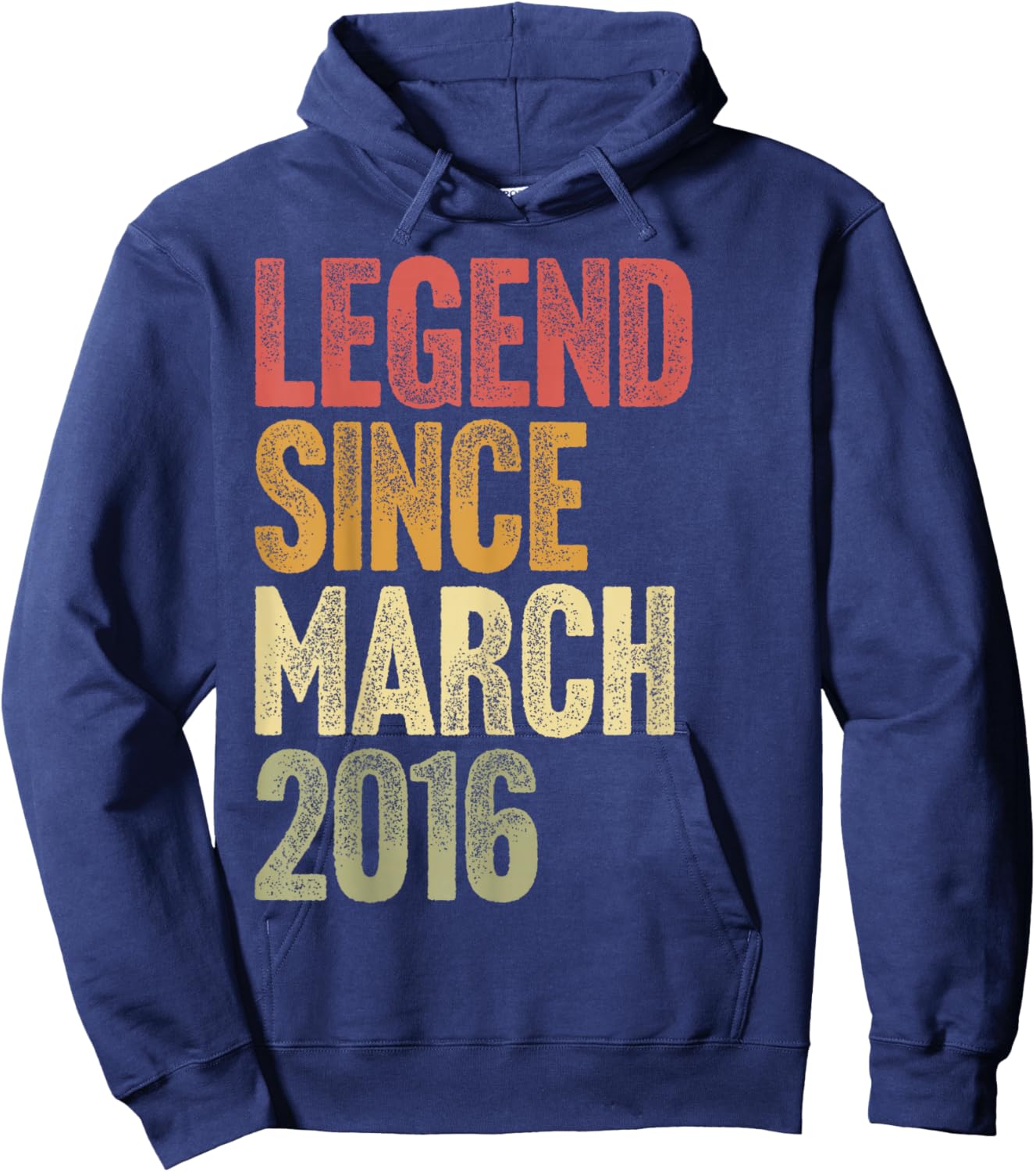 10 Year Old Legend Since March 2016 Retro 10th Birthday Kids Hoodie - Hoodie | Navy