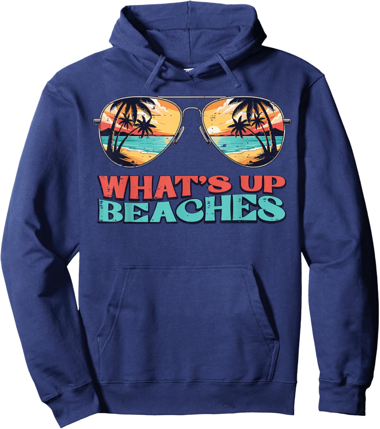 Summer Whats Up Beaches Funny Beach Vacation Humor Men Women Hoodie - Hoodie | Navy