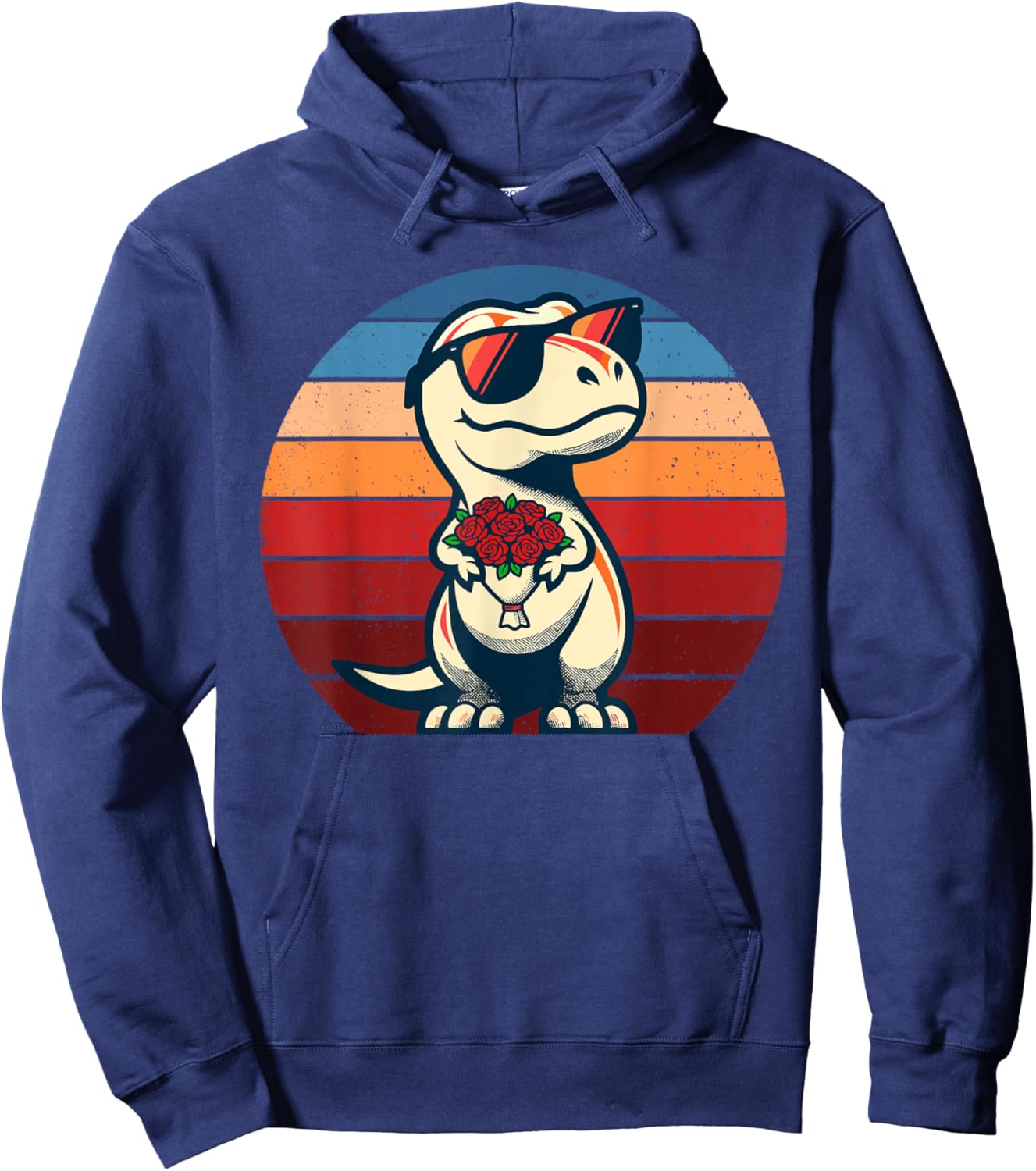 Dinosaur T-Rex Love Men Women Kids Funny St. Valentine's Hoodie - Hoodie | Navy