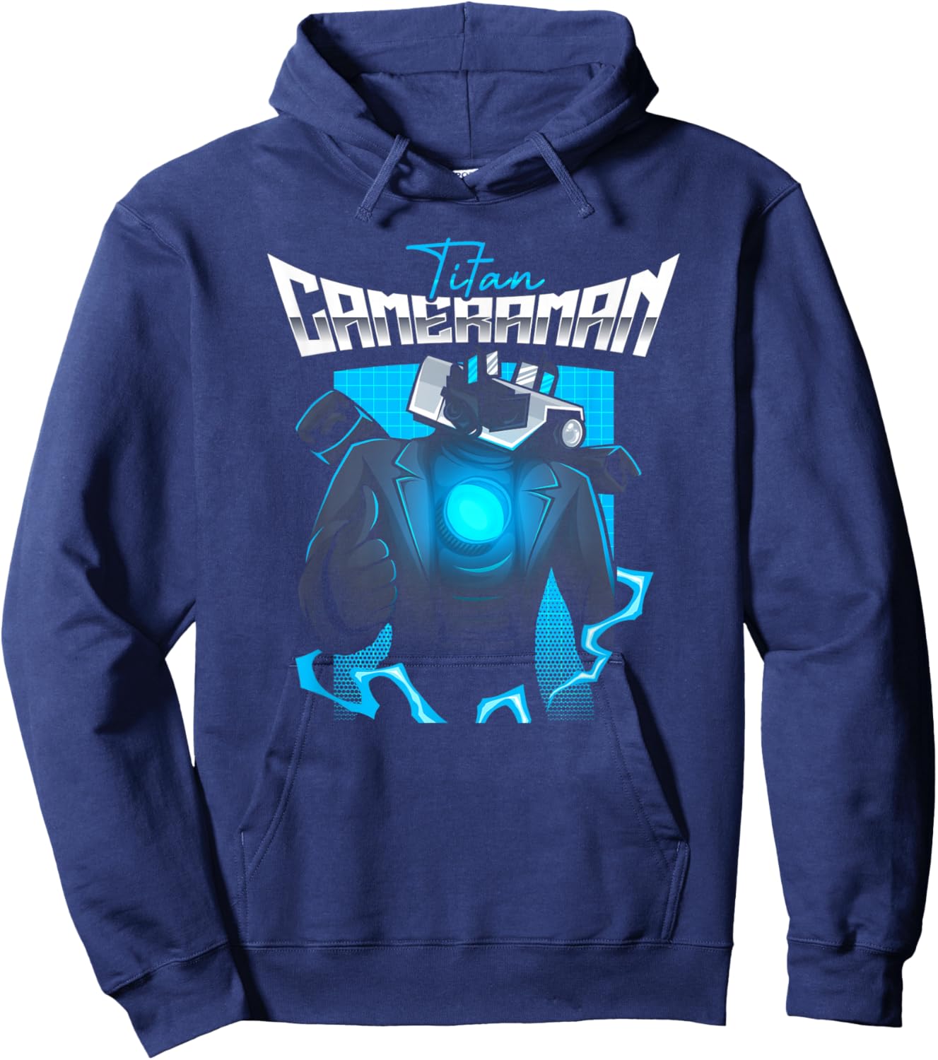 Skibidi Toilet Titan Cameramna Thumbs Up Hoodie - Hoodie | Navy