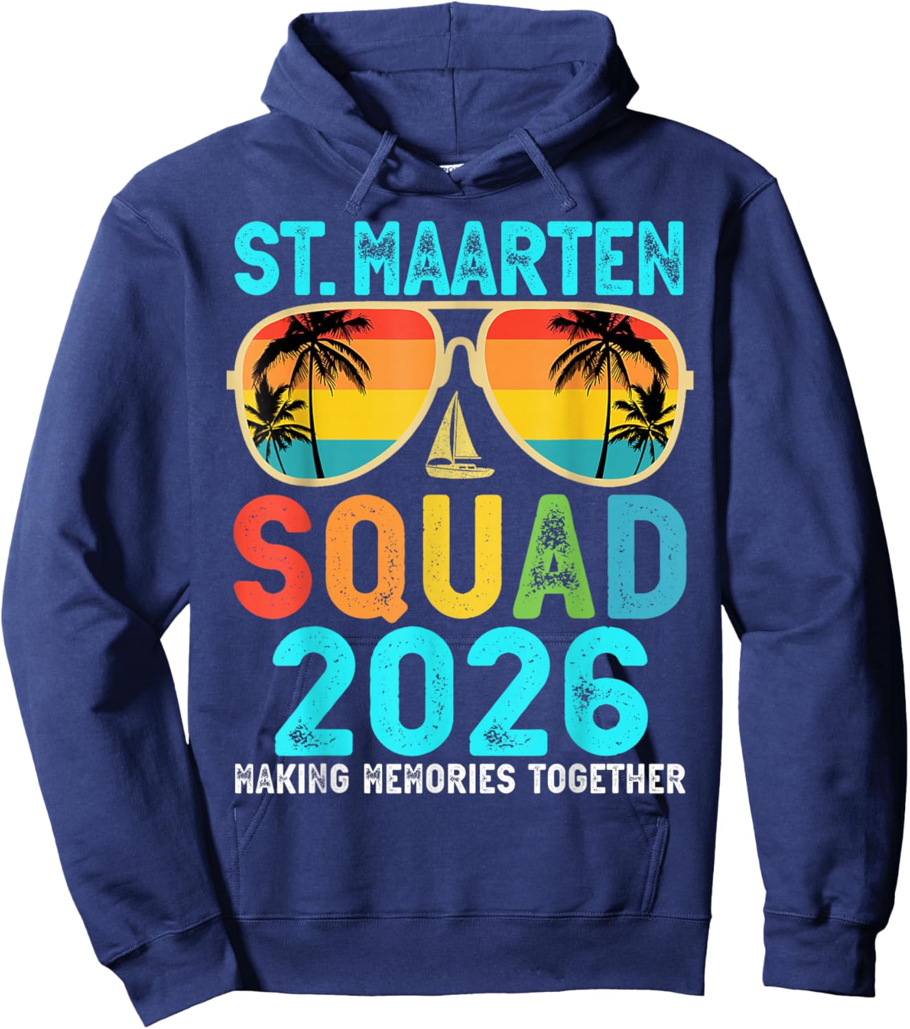 St. Maarten Squad 2026 Vacation Friend Family Matching Group Hoodie - Hoodie | Navy