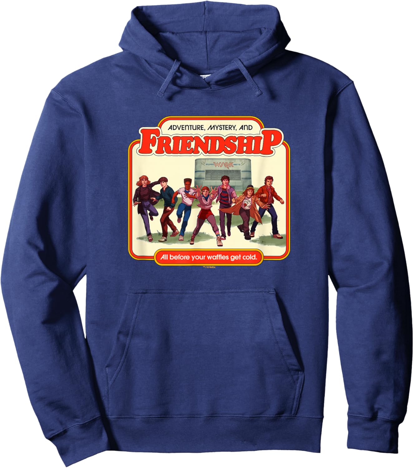Stranger Things Saturday Morning Officially Licensed Hoodie - Hoodie | Navy