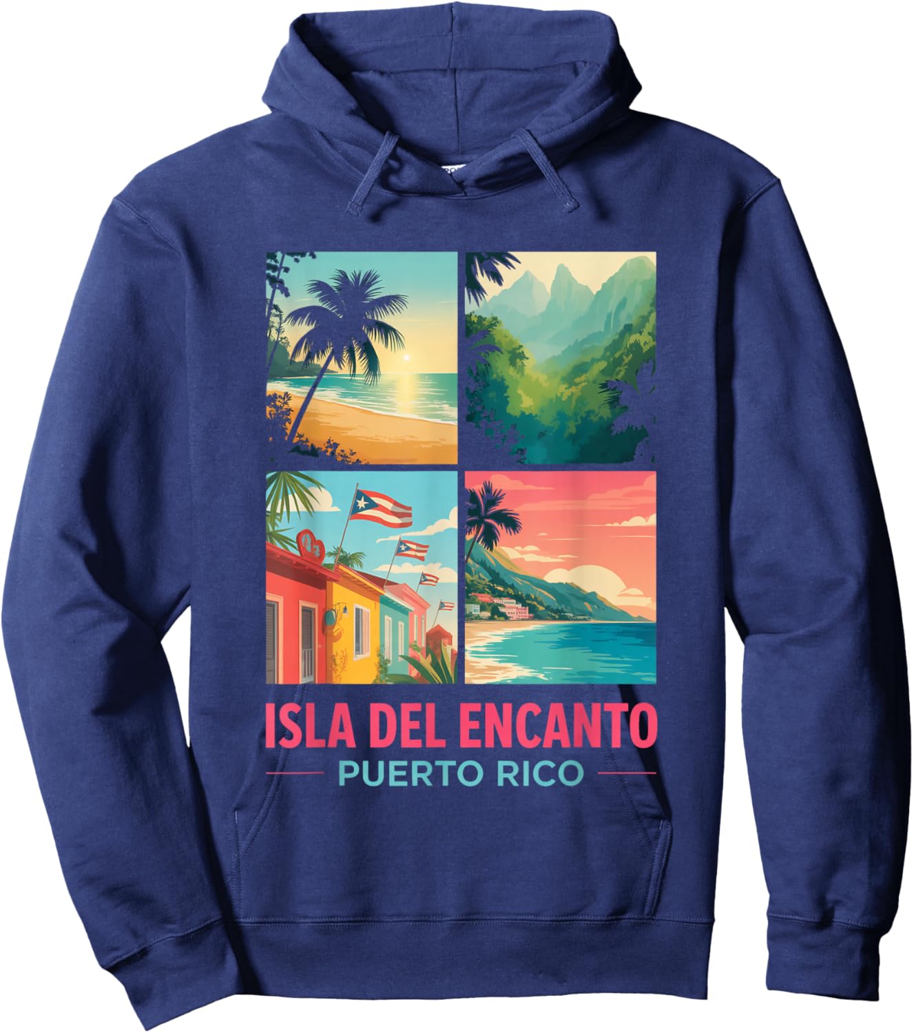 Puerto Rico Isla Del Encanto Coqui Boriquen Bori Pride Hoodie - Hoodie | Navy