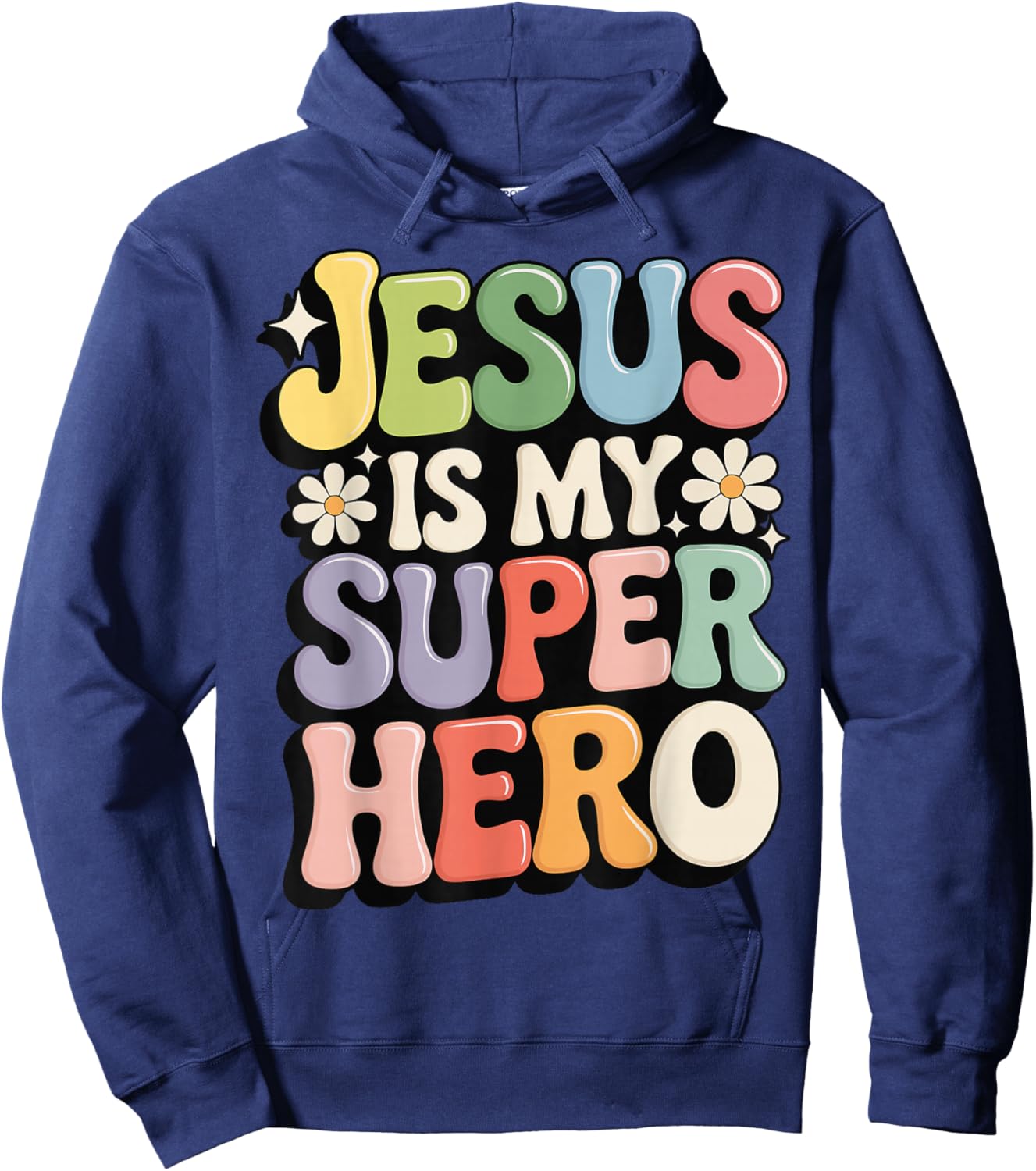 Jesus is My Superhero Hoodie - Hoodie | Navy