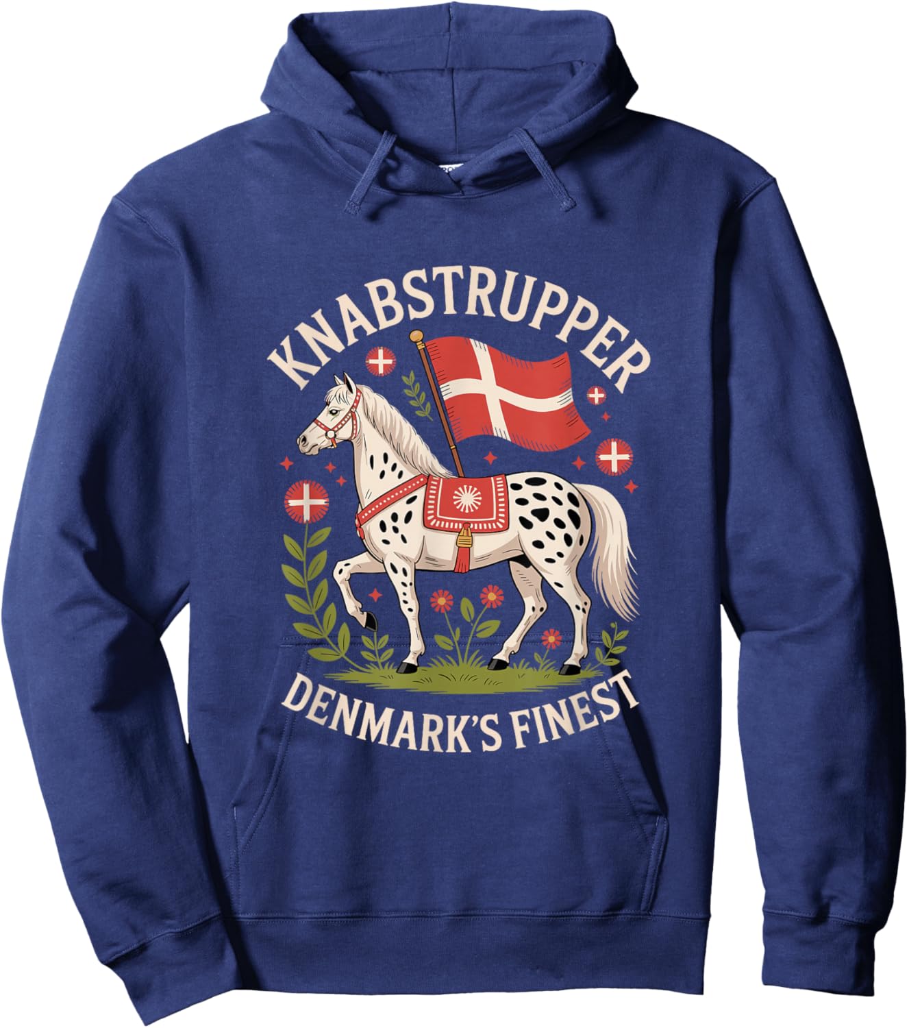 Knabstrupper Horse Denmark's Finest Equestrian Hoodie - Hoodie | Navy