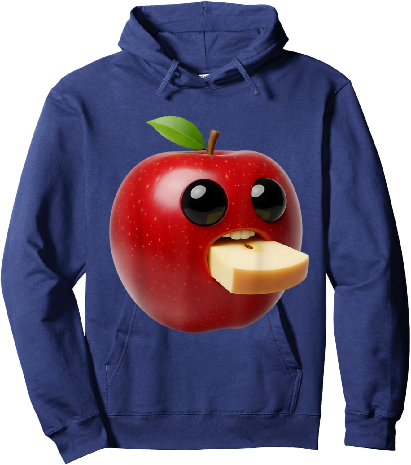 Niche Fruits Funny Apple Meme Brainrot Surreal Hoodie - Hoodie | Navy