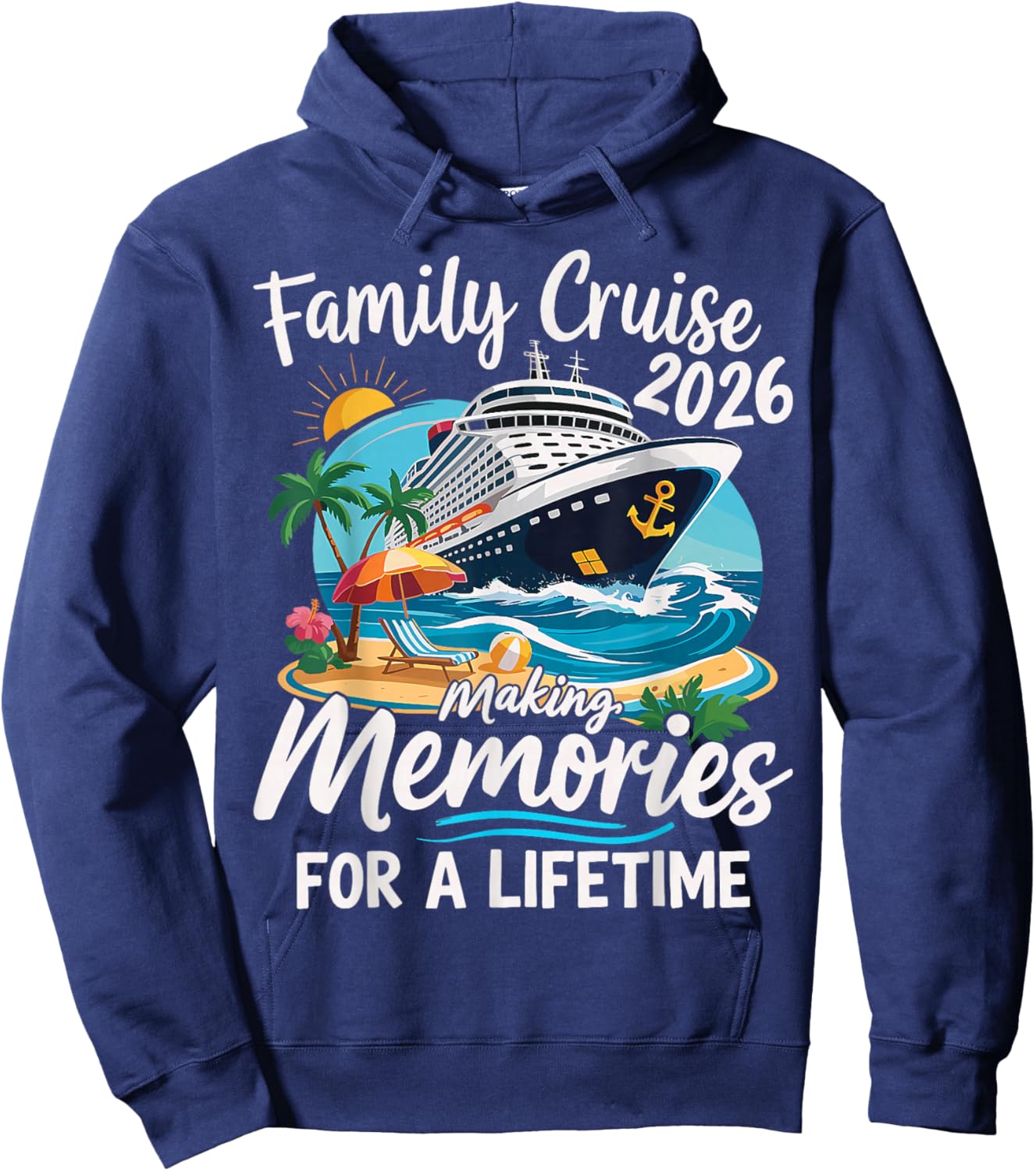 Family Cruise 2026 Family Matching Cruise Vacation Party Hoodie - Hoodie | Navy