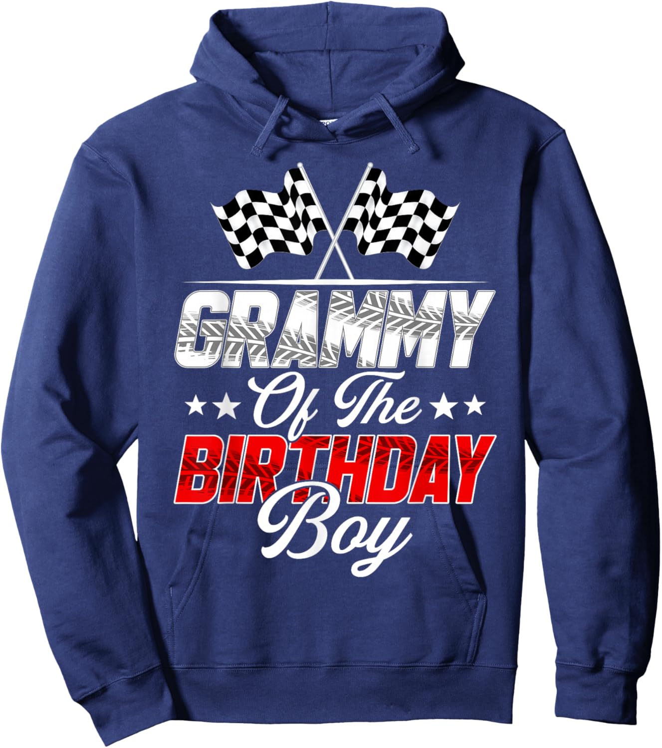 Race Car Grammy of The Birthday Boy Racing Family Pit Crew Hoodie - Hoodie | Navy