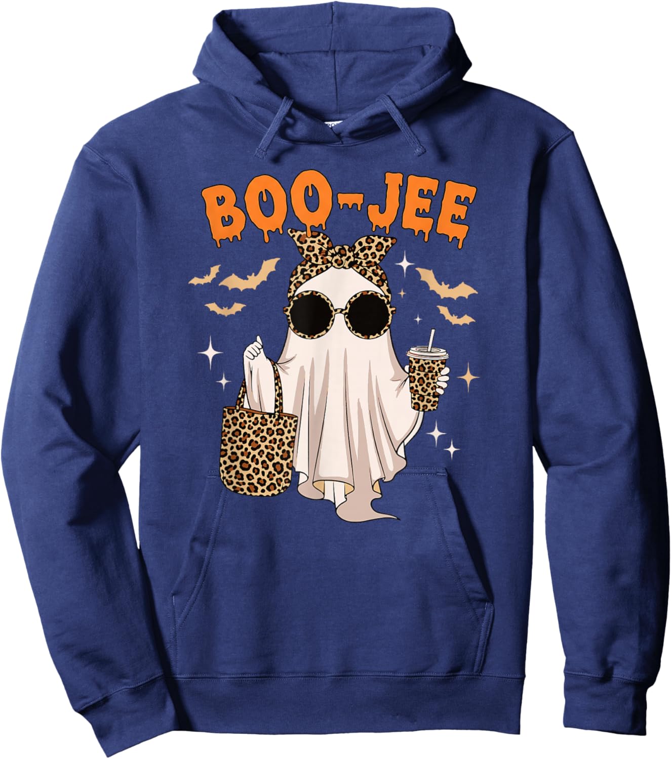 Boo-JEE Ghost Halloween Fashion for Trendy Spirit Lovers Hoodie - Hoodie | Navy