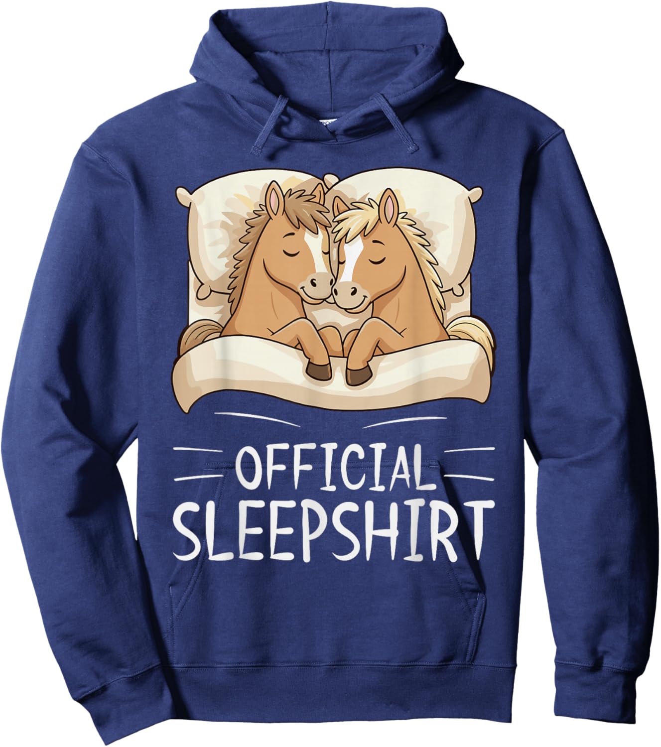 Horse Animal Official Sleepshirt Pajamas Nightgown Hoodie - Hoodie | Navy