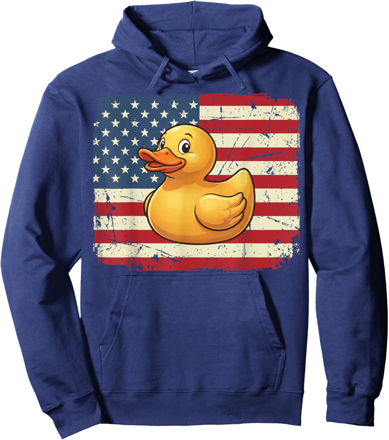 Rubber Duck USA Flag Independence Day Bath Duck Hoodie - Hoodie | Navy