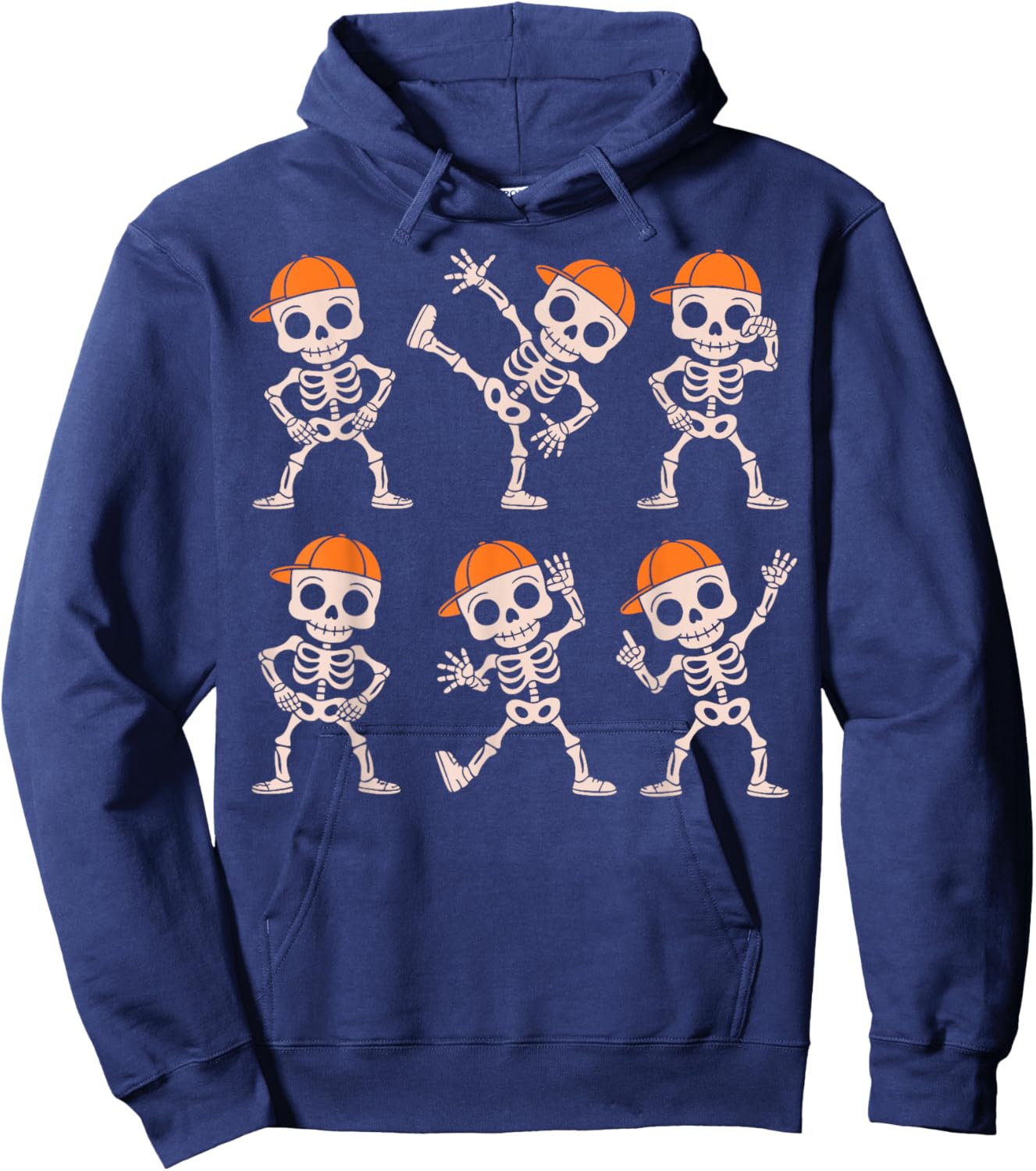 Funny Cute Dancing Skeleton Halloween Boys Kids Toddlers Hoodie - Hoodie | Navy