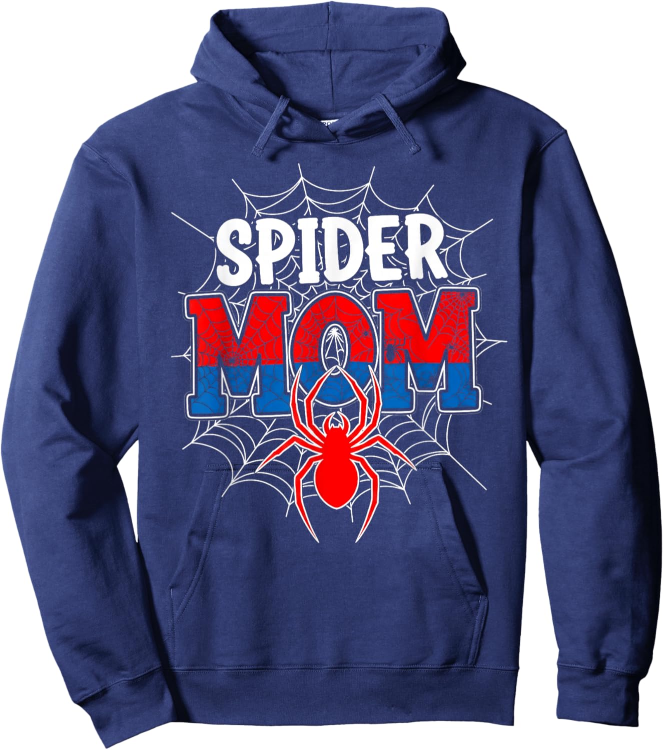 Spider Mom Family Matching Funny Mother's Day Mommy Women Hoodie - Hoodie | Navy