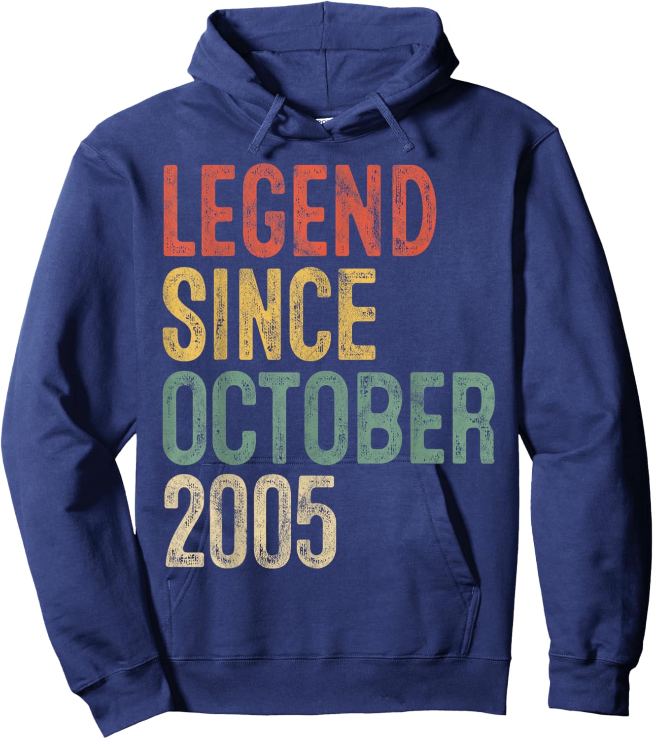 Legend October 2005 20th Birthday Men Women 20 Year Old Hoodie - Hoodie | Navy