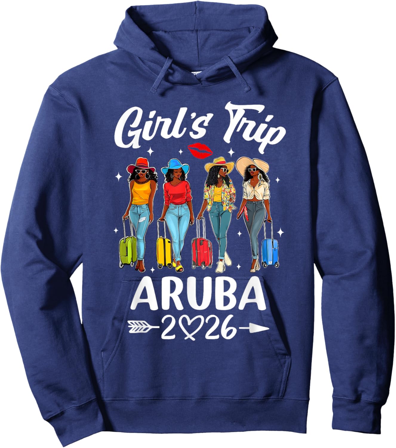Aruba Girls Trip 2026 Birthday Squad Women Vacation Hoodie - Hoodie | Navy