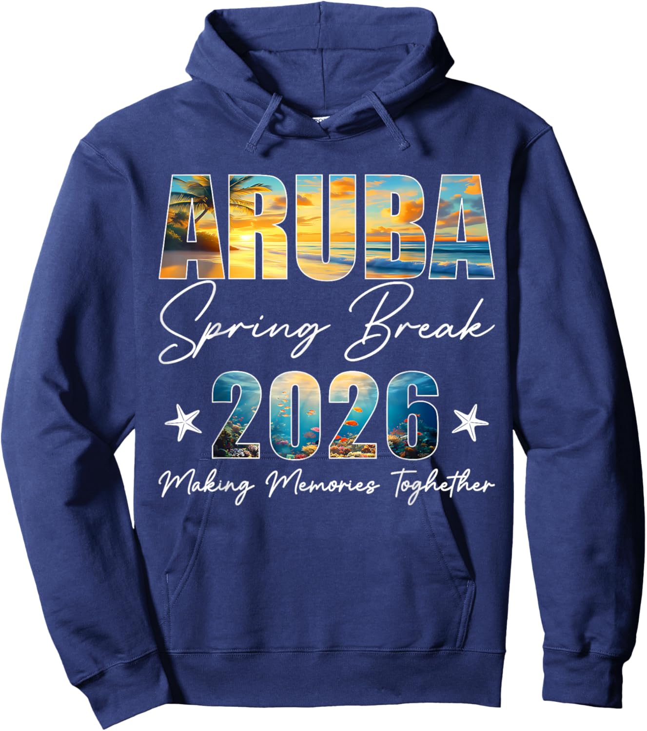 Aruba Spring Break 2026 Matching Family Friends Beach Trip Hoodie - Hoodie | Navy