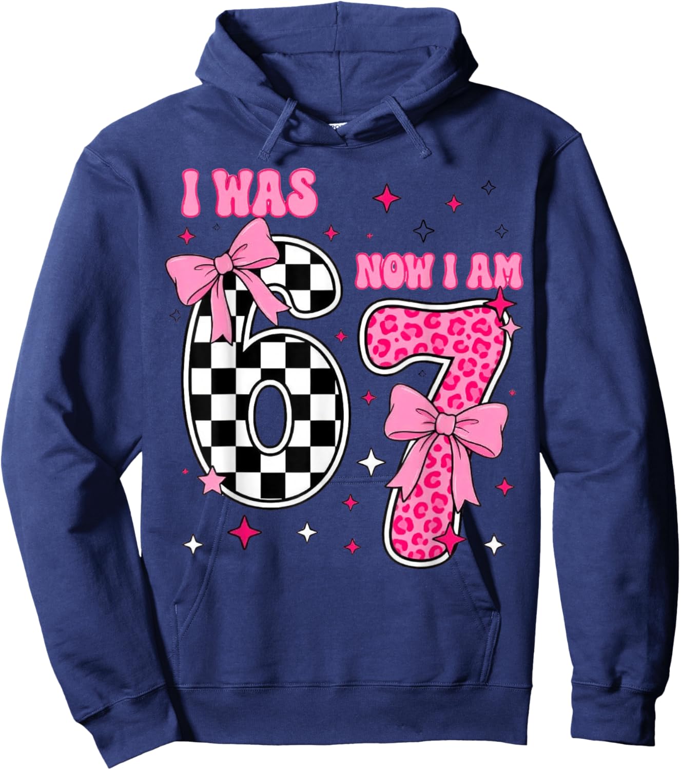 I was 6 Now I Am 7, 7th Birthday Hoodie - Hoodie | Navy