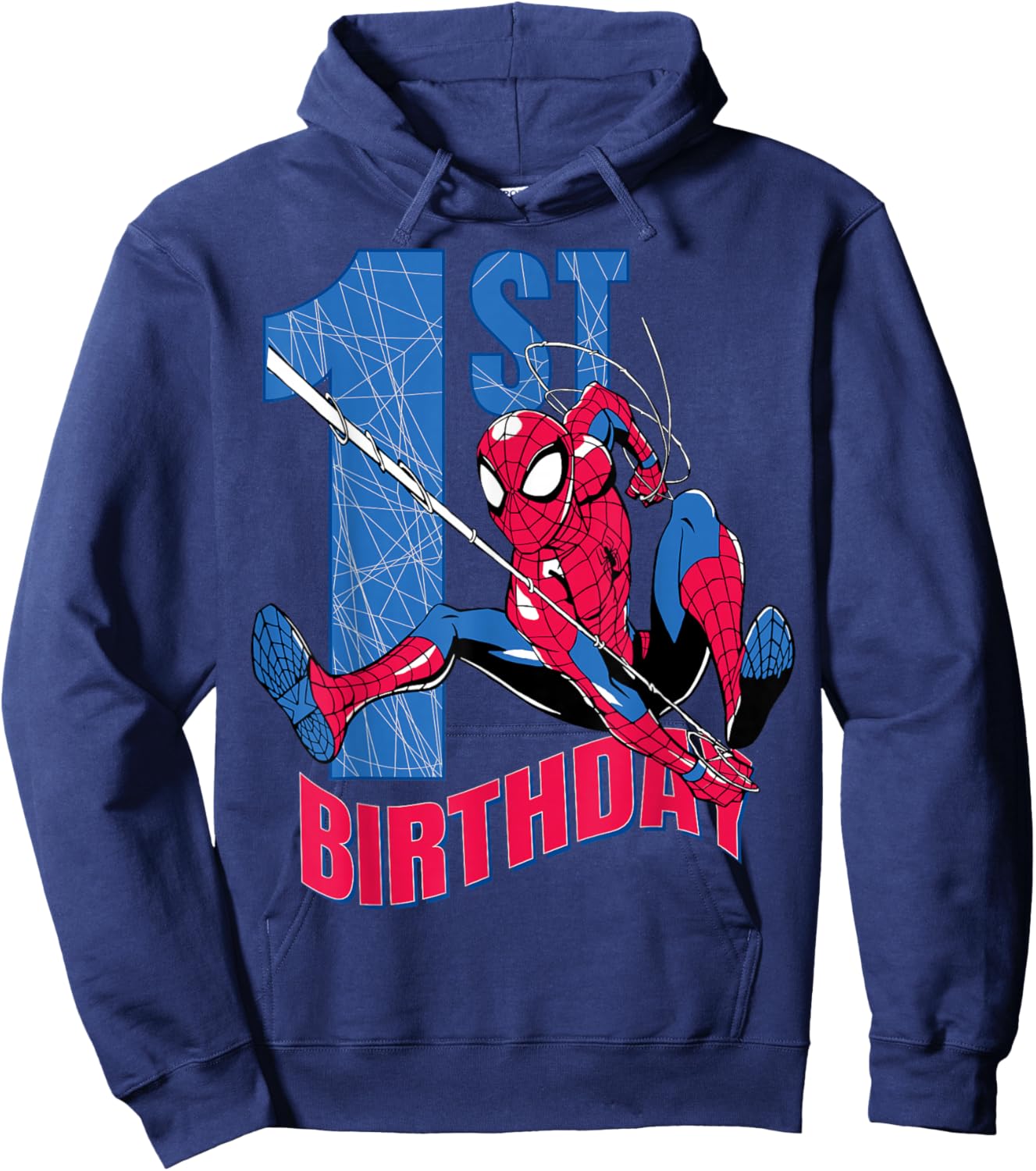 Marvel Comics Spider-Man 1st Birthday Hero Web Action Hoodie - Hoodie | Navy