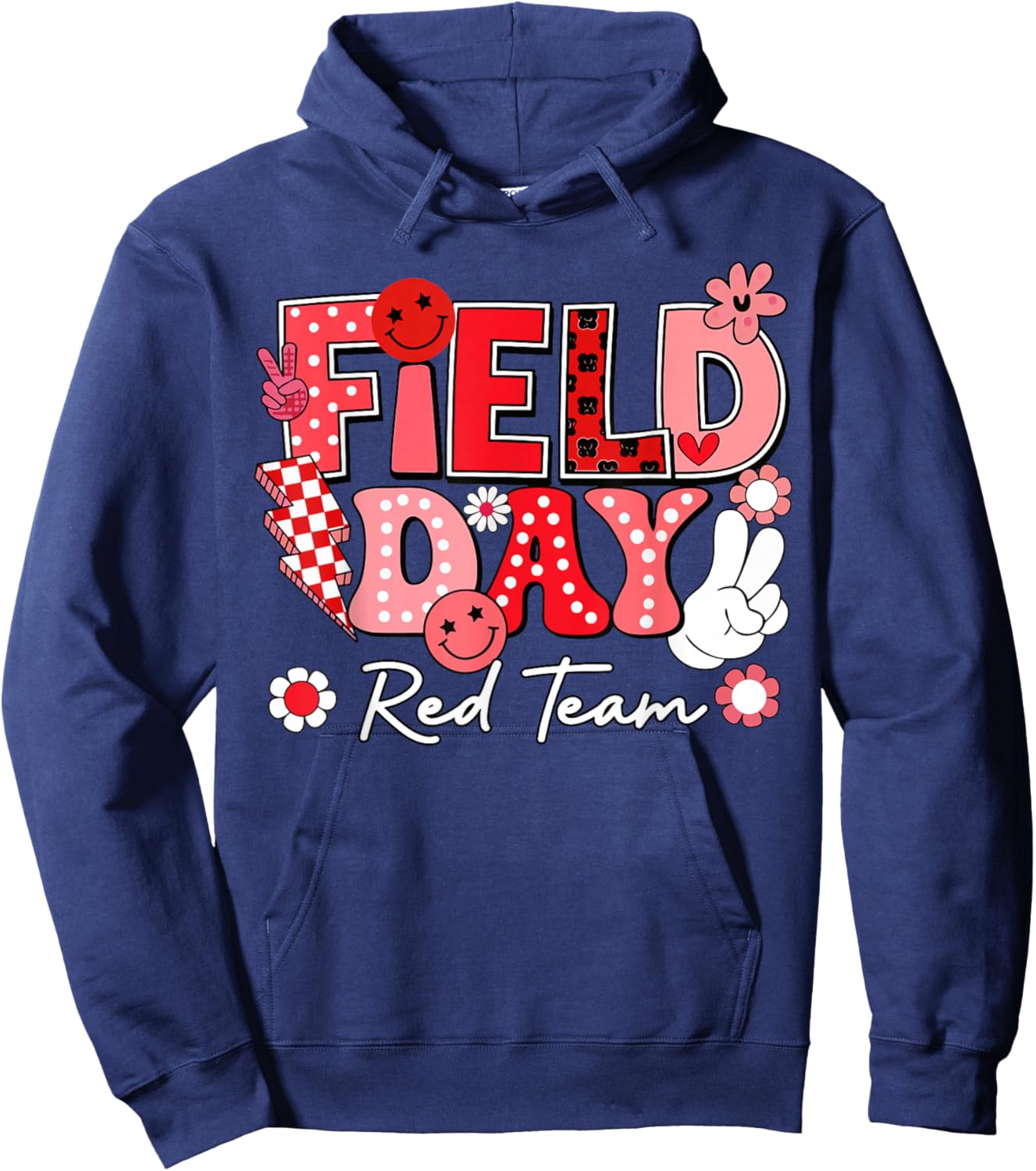 Field Day Red Team Funny for Teacher Kids Field Day Games Hoodie - Hoodie | Navy