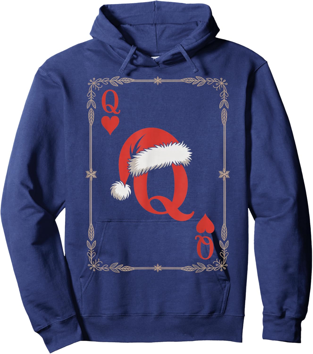 Queen of Hearts Christmas Costume - Playing Card Hoodie - Hoodie | Navy