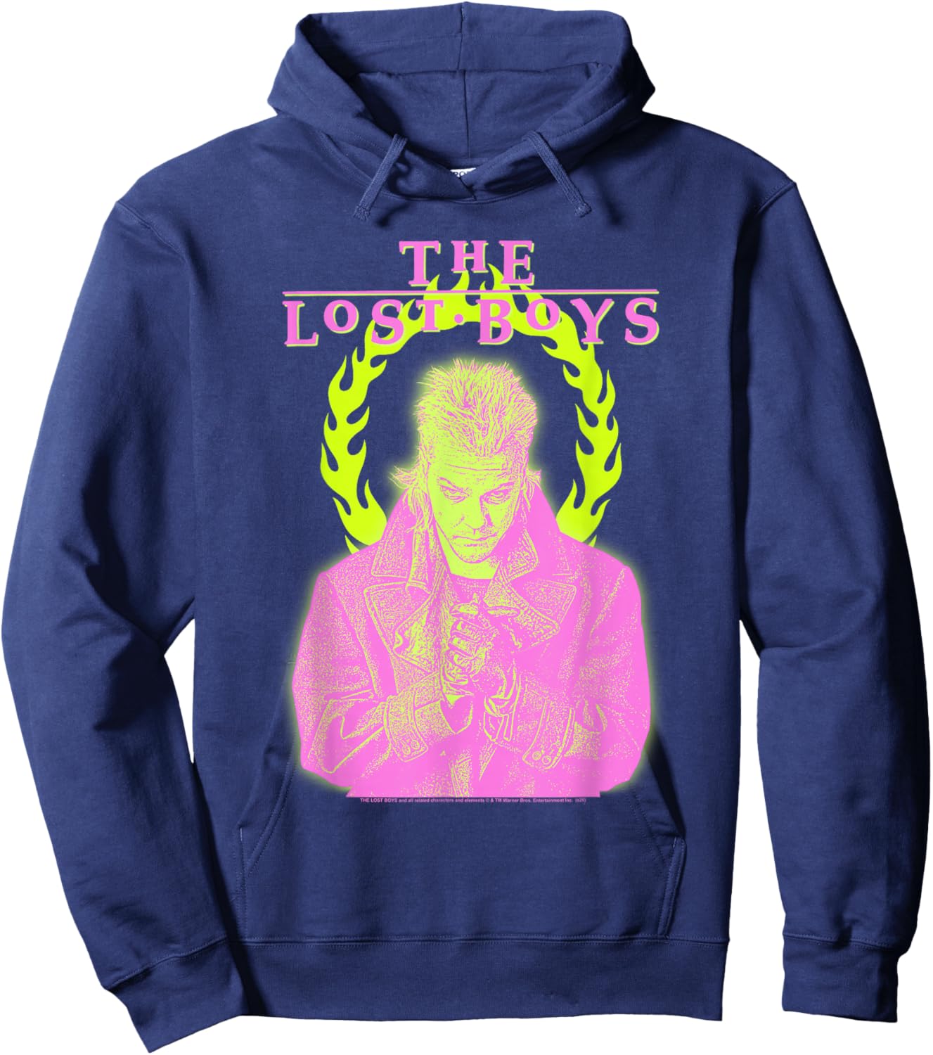 The Lost Boys Neon David Halo Summerween 80's Vampire Movie Hoodie - Hoodie | Navy