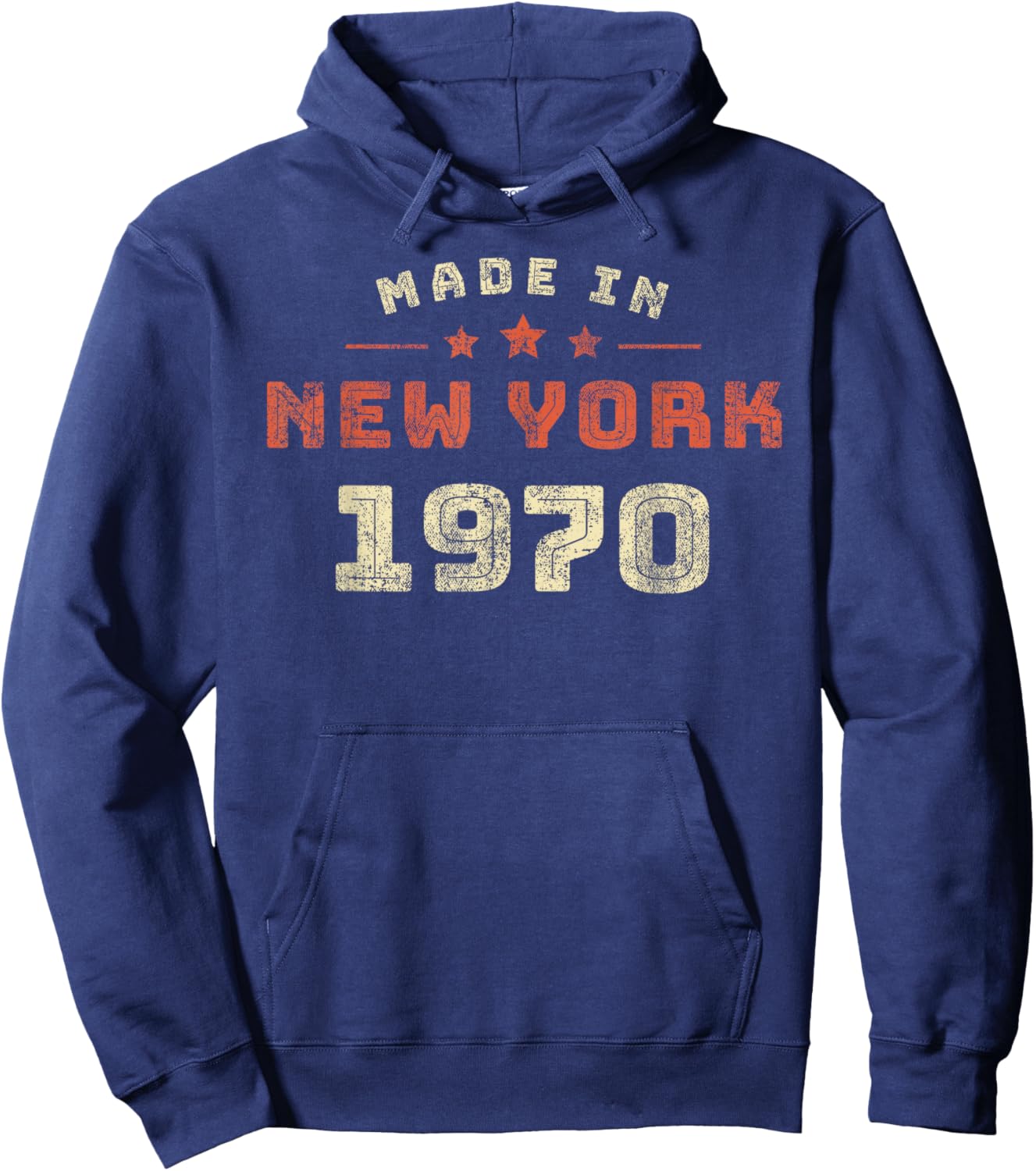 New York City 1970 Birth Year Retro Style Graphic Hoodie - Hoodie | Navy