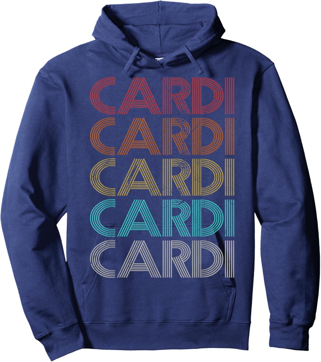Retro Vintage Cardi Hoodie - Hoodie | Navy