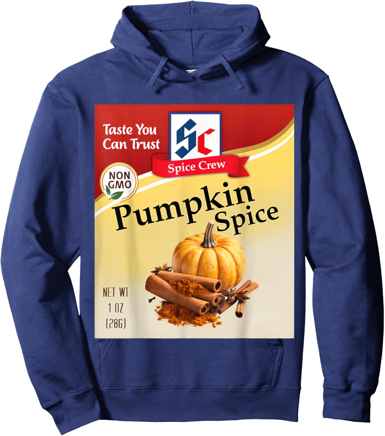 Pumpkin Spice Condiment Costume Holiday Spice Costumes Group Hoodie - Hoodie | Navy