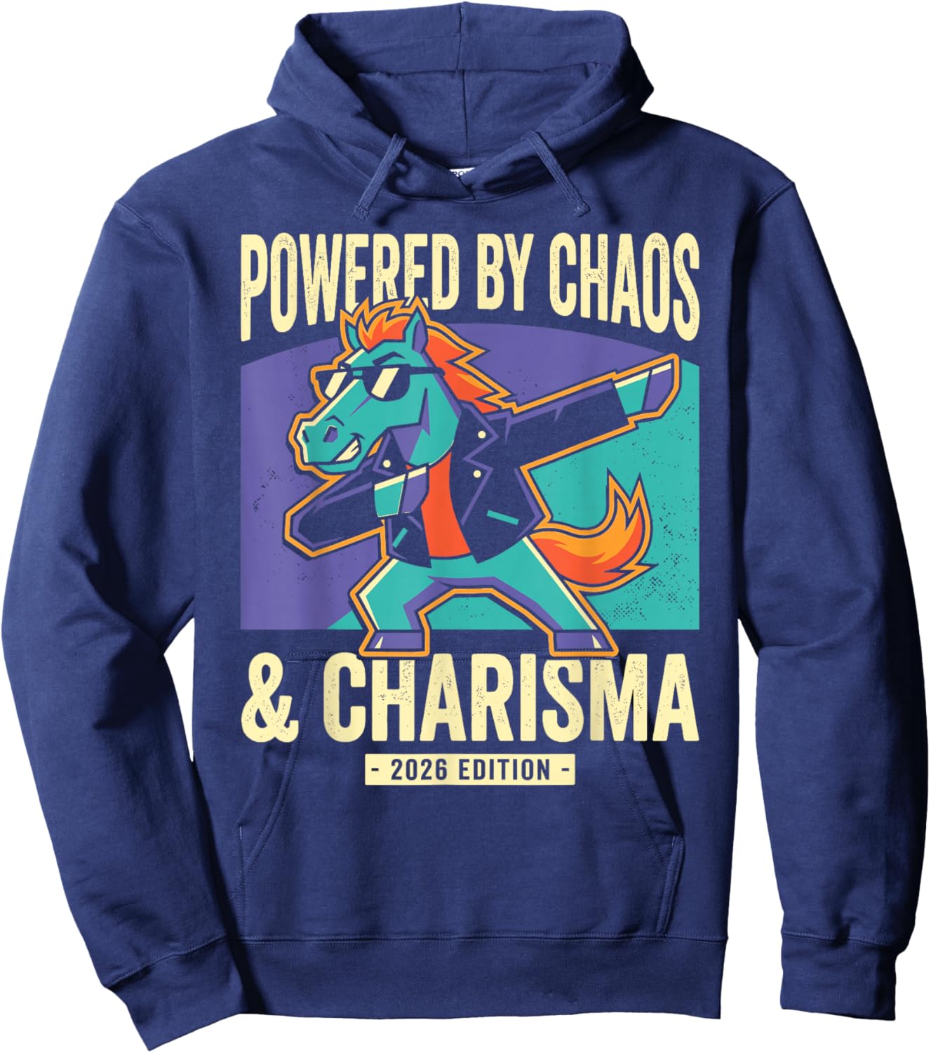 Fire Horse 2026 Chaos Charisma Astrology Hoodie - Hoodie | Navy