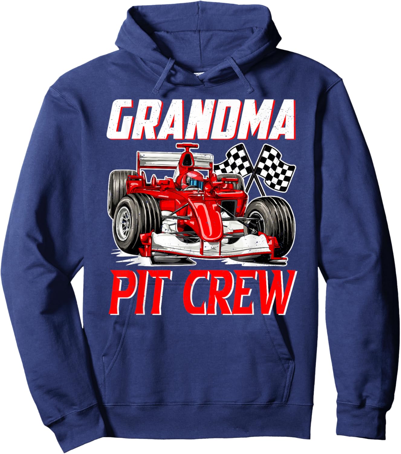 Grandma Pit Crew Racer Racing Family Hoodie - Hoodie | Navy