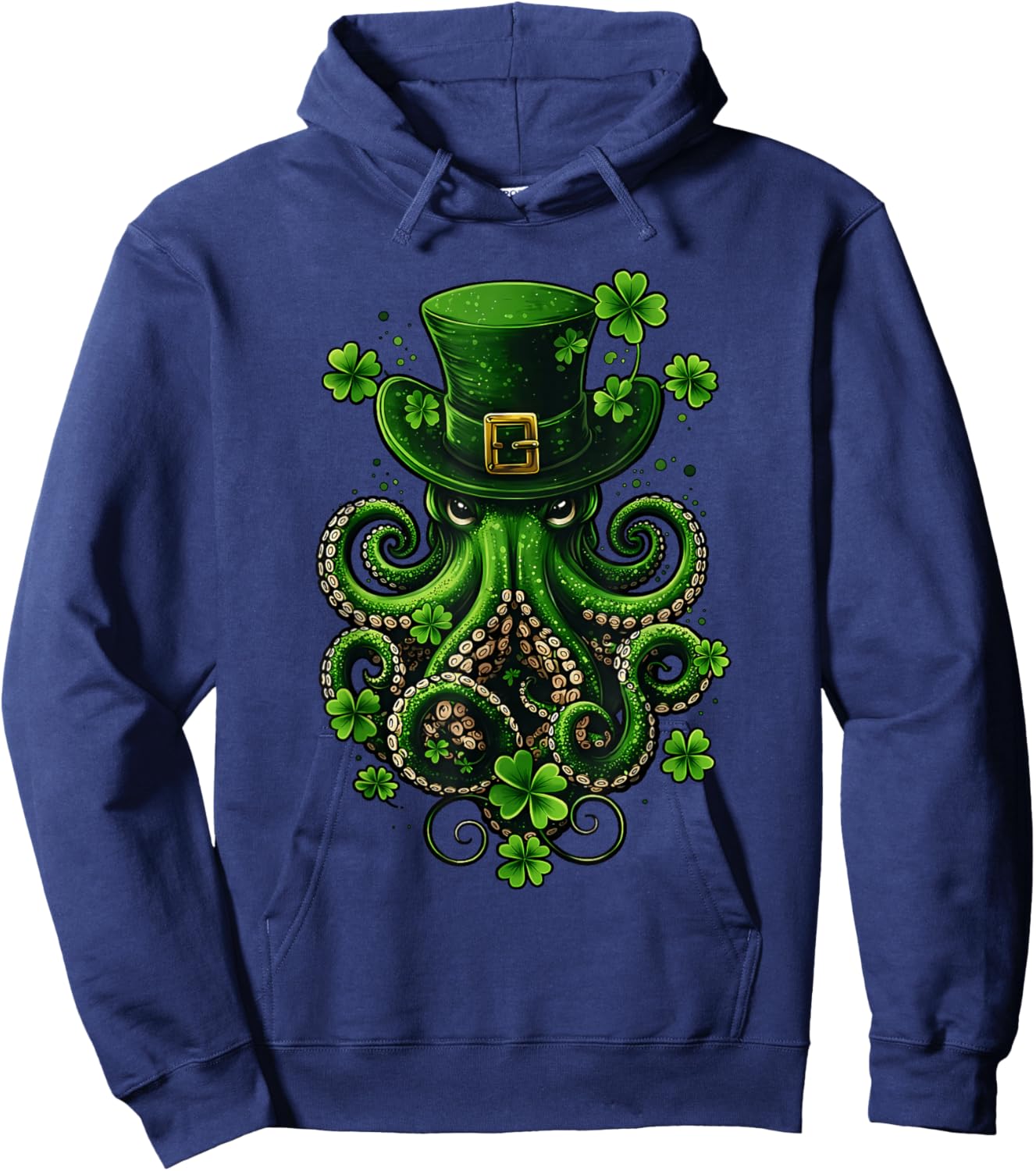 St Patricks Day Octopus Saint Pattys Paddys Men Women Kids Hoodie - Hoodie | Navy