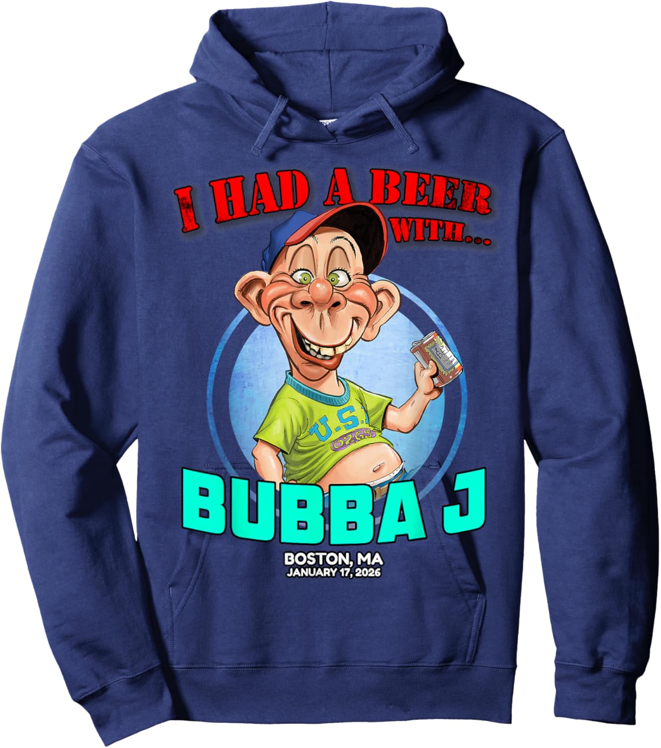 Bubba J Boston, MA (2026) Hoodie - Hoodie | Navy