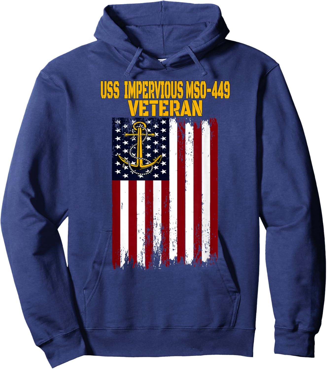 USS Impervious MSO-449 Minesweeper Warship Veterans Day Hoodie - Hoodie | Navy